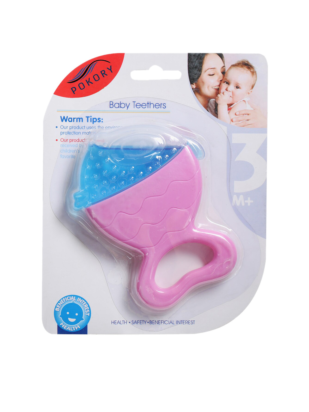 

POKORY Pack of 3 Pink Non Toxic Sterilized Water Filled Baby Teether