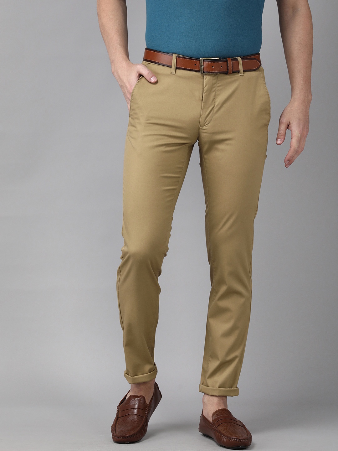 

Van Heusen Sport Men Khaki Tapered Fit Low-Rise Trousers