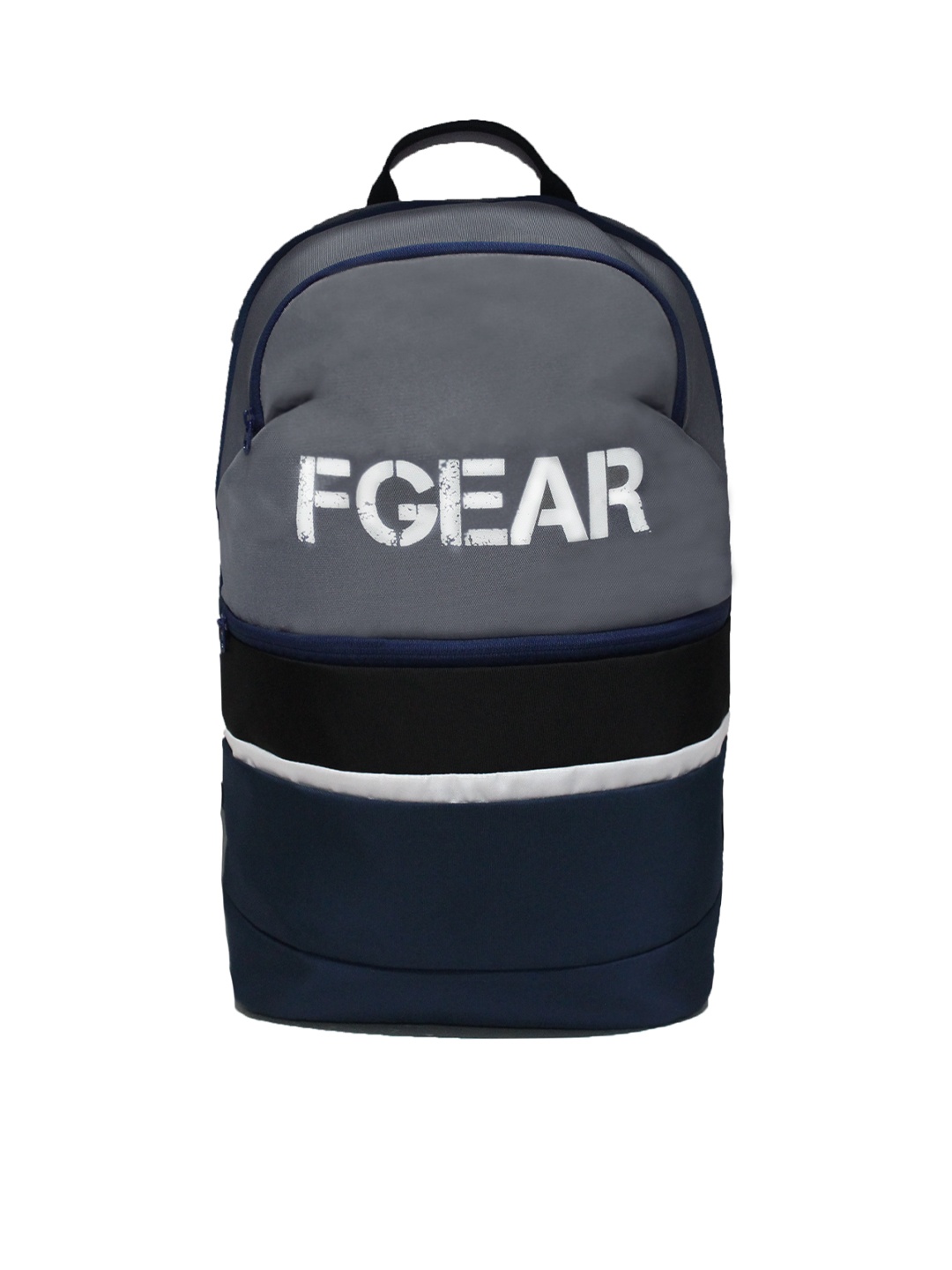 

F Gear Unisex Grey & Black Embellished Backpack