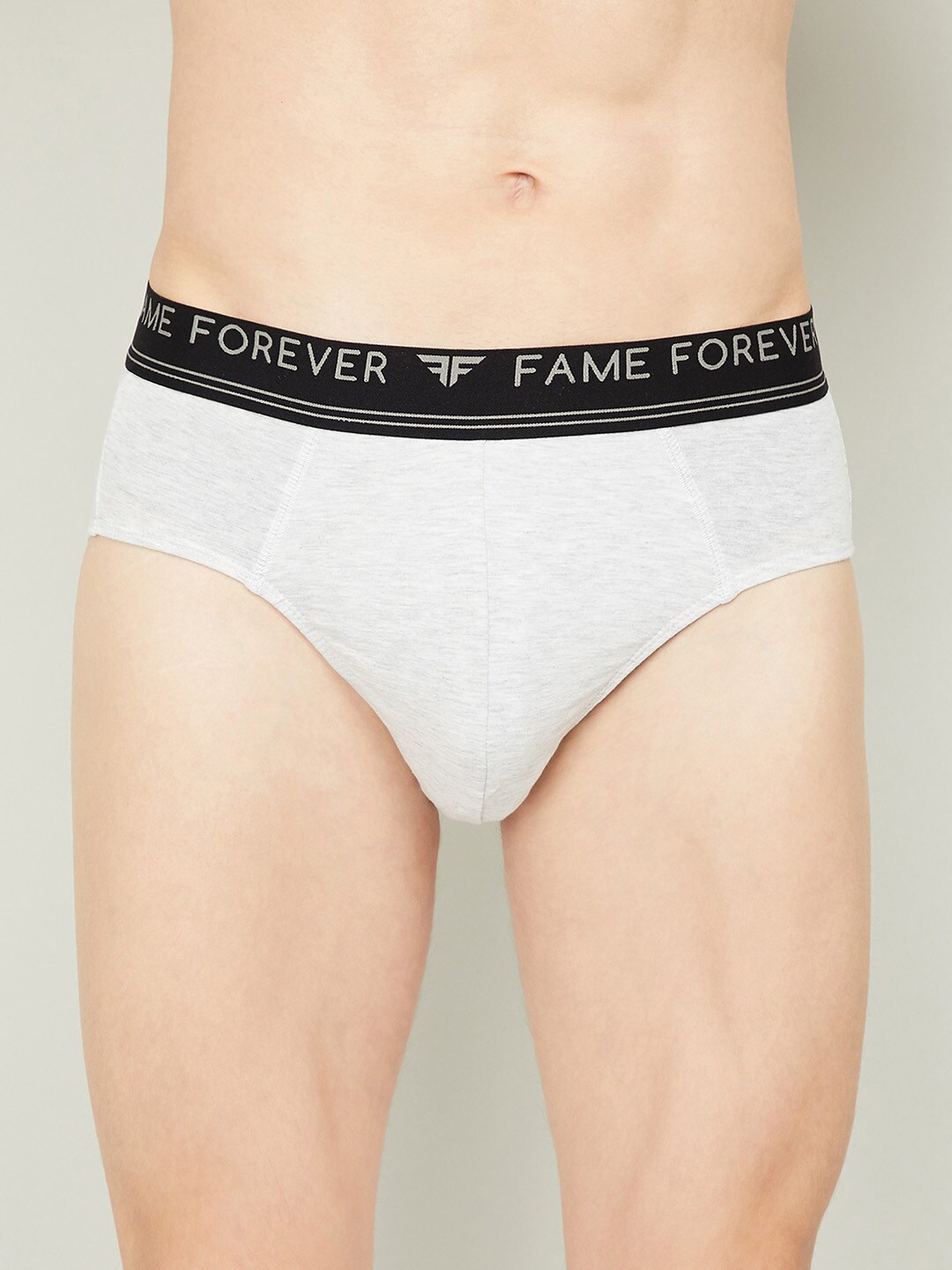 

Fame Forever by Lifestyle Men Grey Solid Basic Briefs