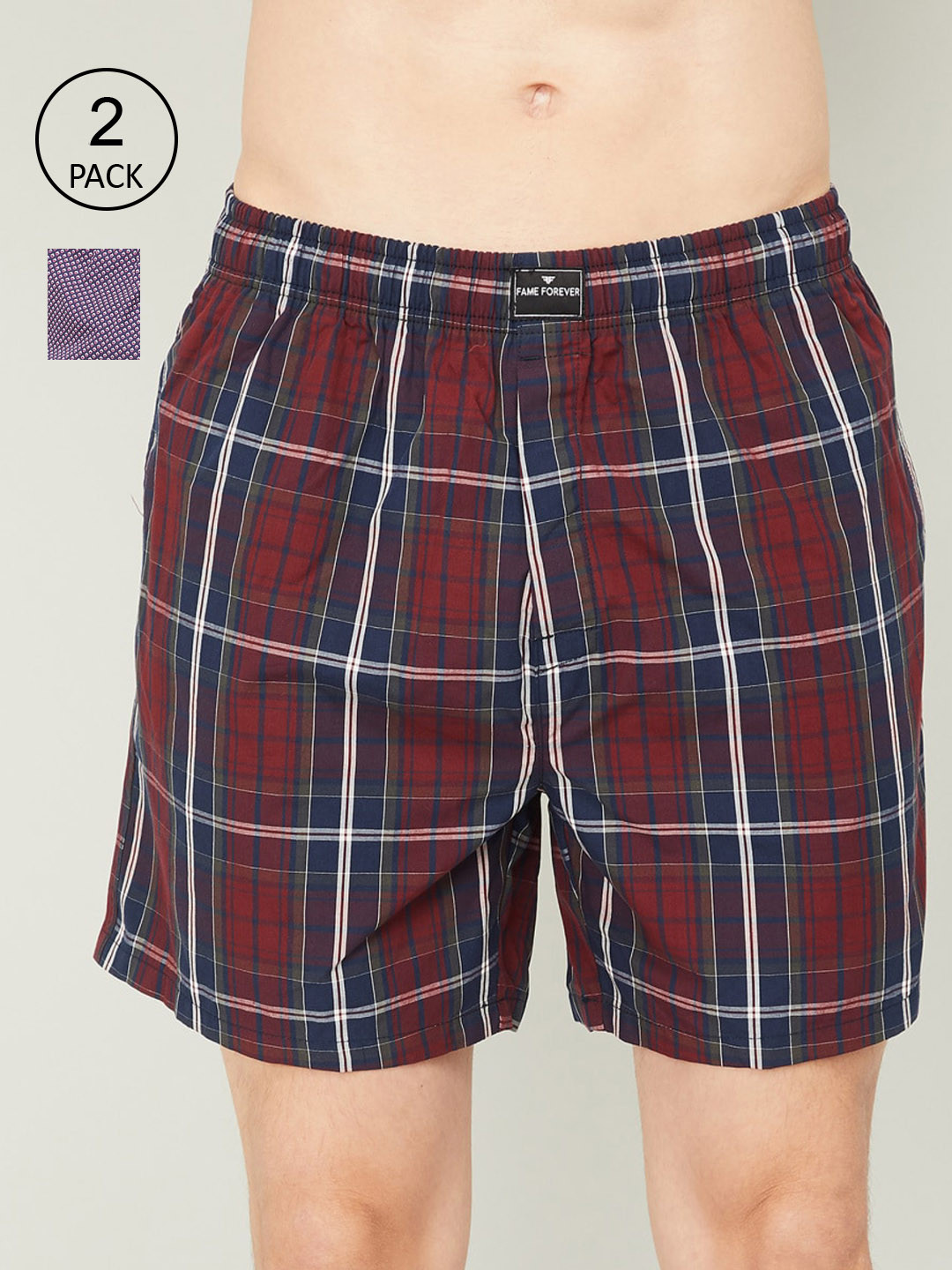 

Fame Forever By Lifestyle Men Pack of 2 Assorted Cotton Boxers