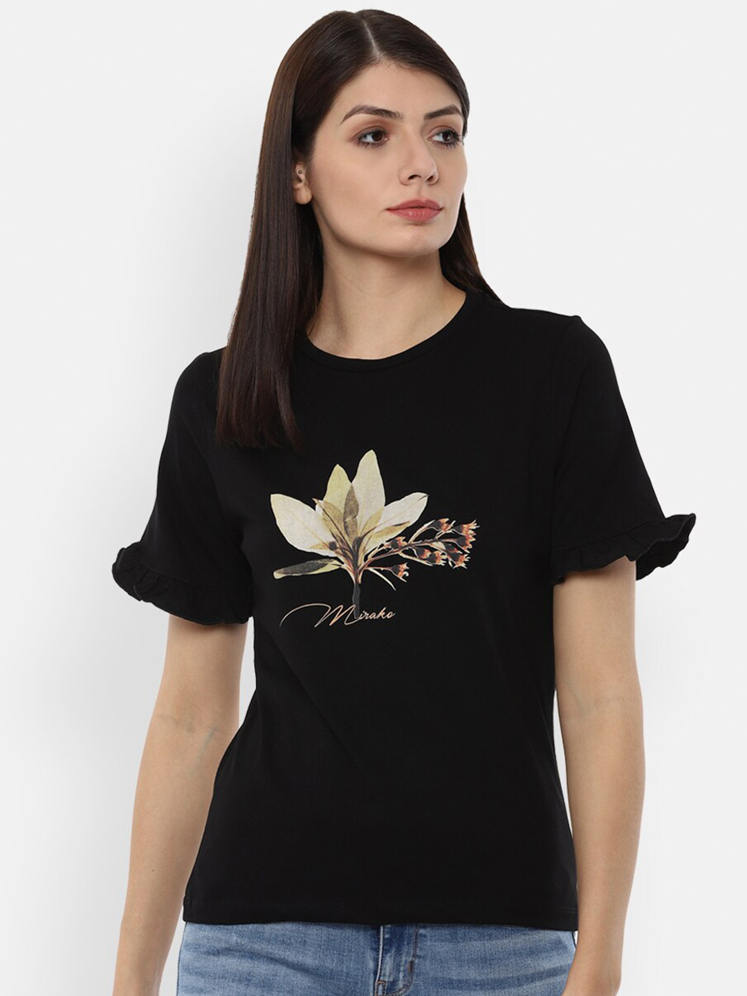 

Van Heusen Woman Black Printed Top