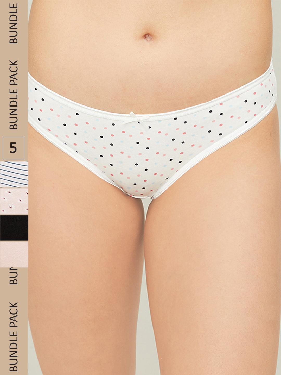 

Ginger By Lifestyle Women Pack of 5 Cotton Briefs, Pink