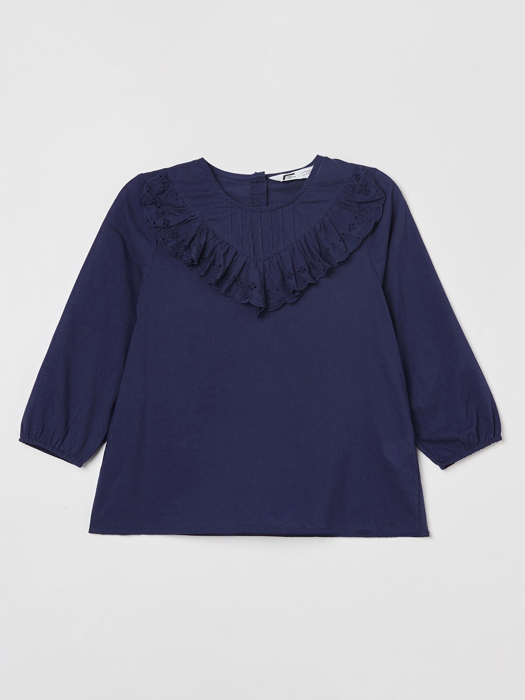

Fame Forever by Lifestyle Navy Blue Pure Cotton Top
