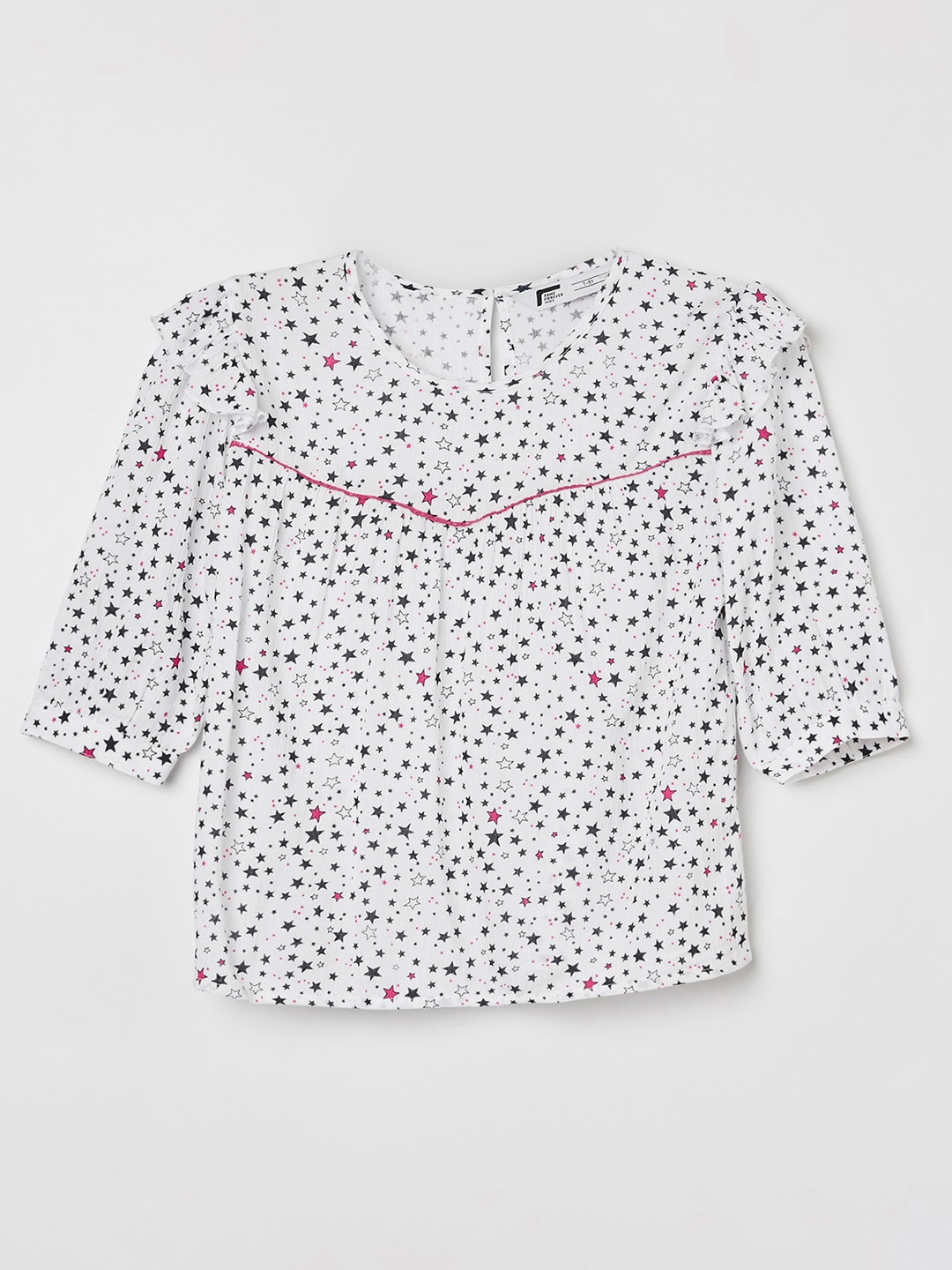 

Fame Forever by Lifestyle Girls Beige & Black Printed Regular Top
