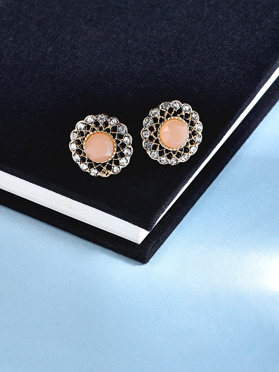 

Accessorize London Women Pink Pretty Stone Filigree Earring Stud