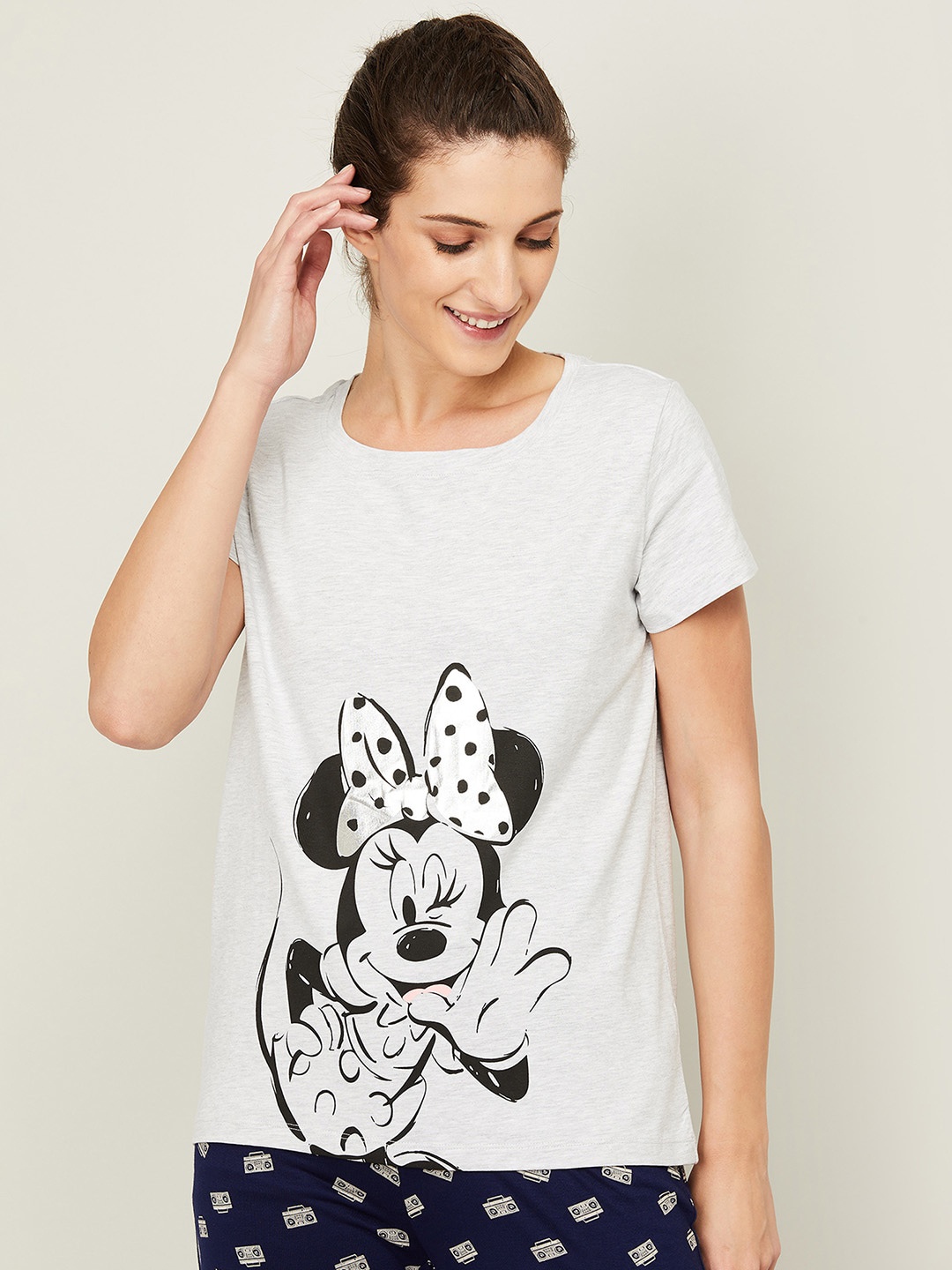 

Ginger by Lifestyle Grey & Black Print Top
