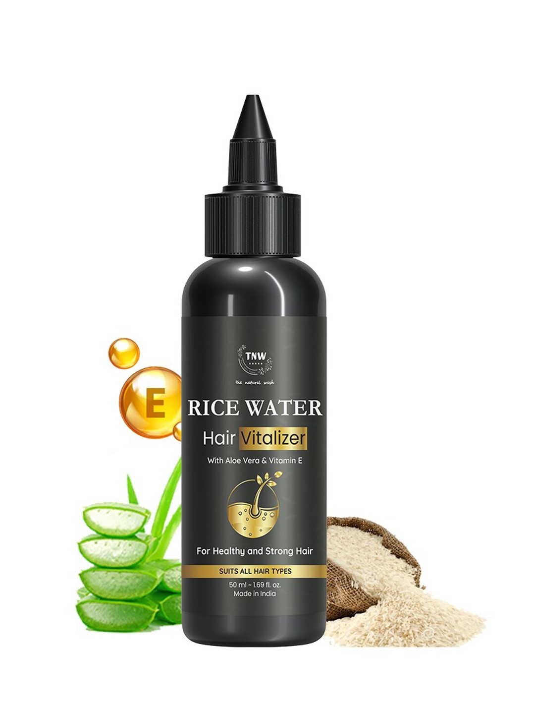 

TNW the natural wash Rice Water Hair Vitalizer-50ml, White
