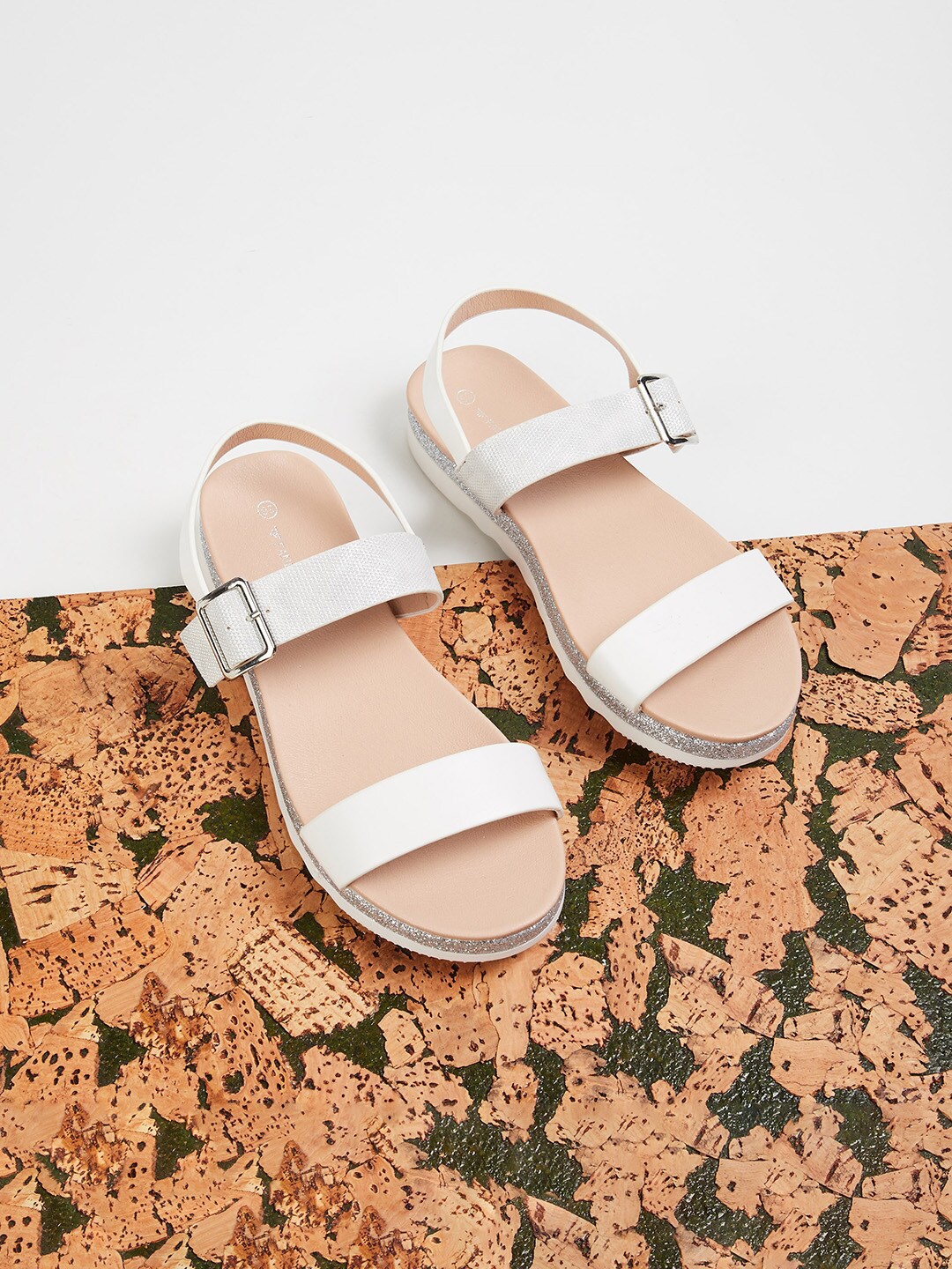 

Fame Forever by Lifestyle Girls White Open Toe Flats