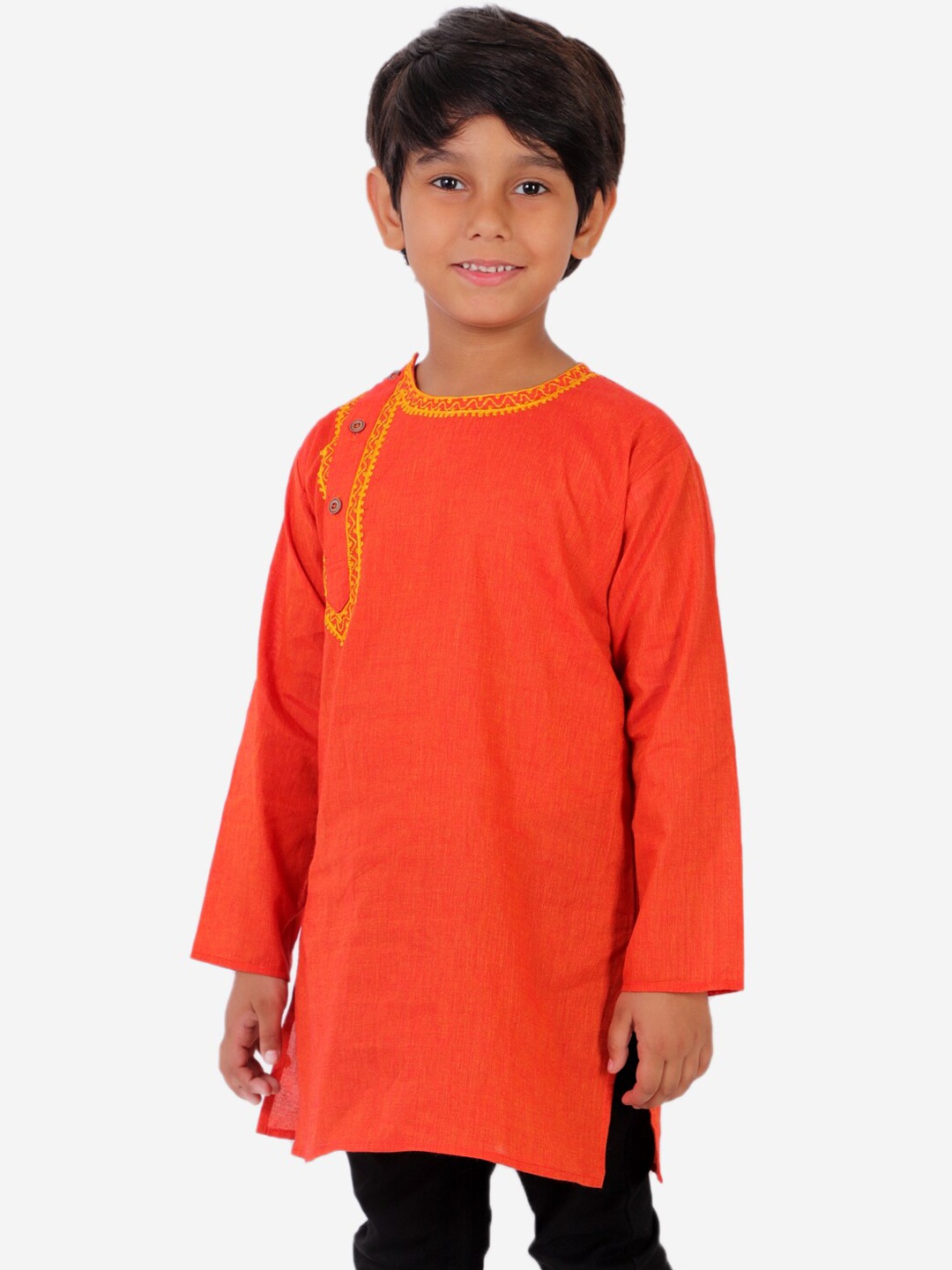 

KID1 Boys Orange Kurta