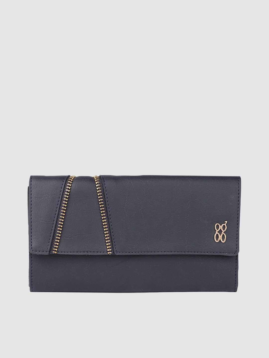 

Baggit Women Blue Solid Three Fold Wallet