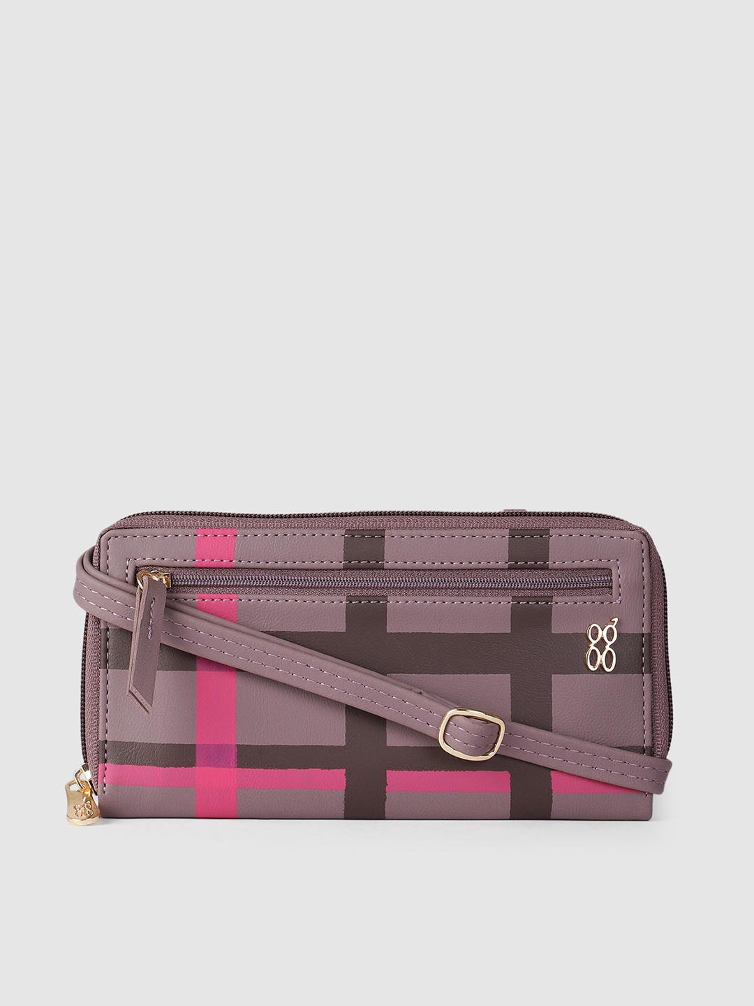 

Baggit Women Purple Printed Zip Around Wallet