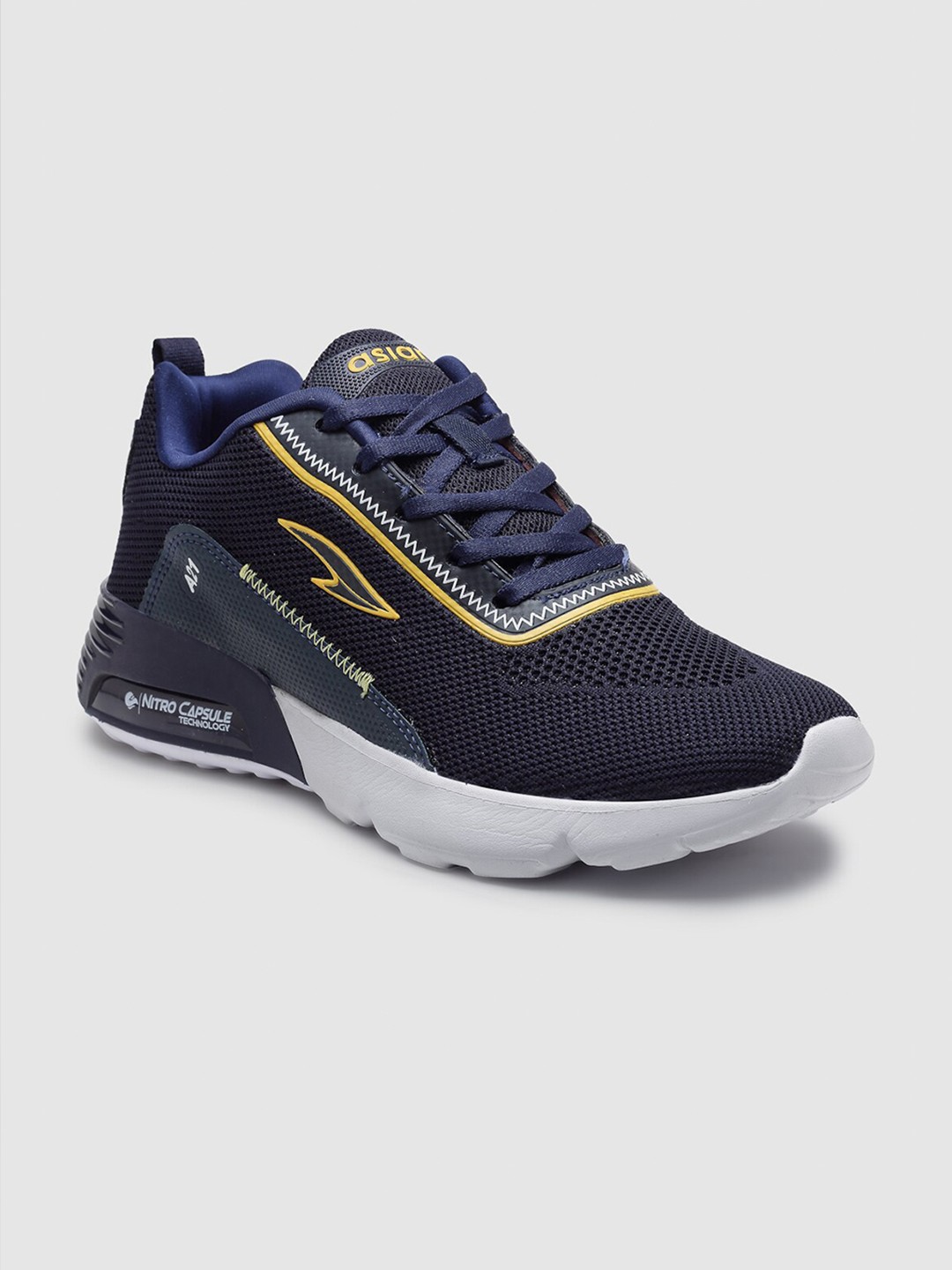 

ASIAN Men Navy Blue Mesh Running Non-Marking Shoes