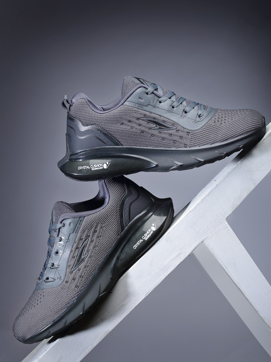 

ASIAN Men Grey Mesh Running Non-Marking Shoes