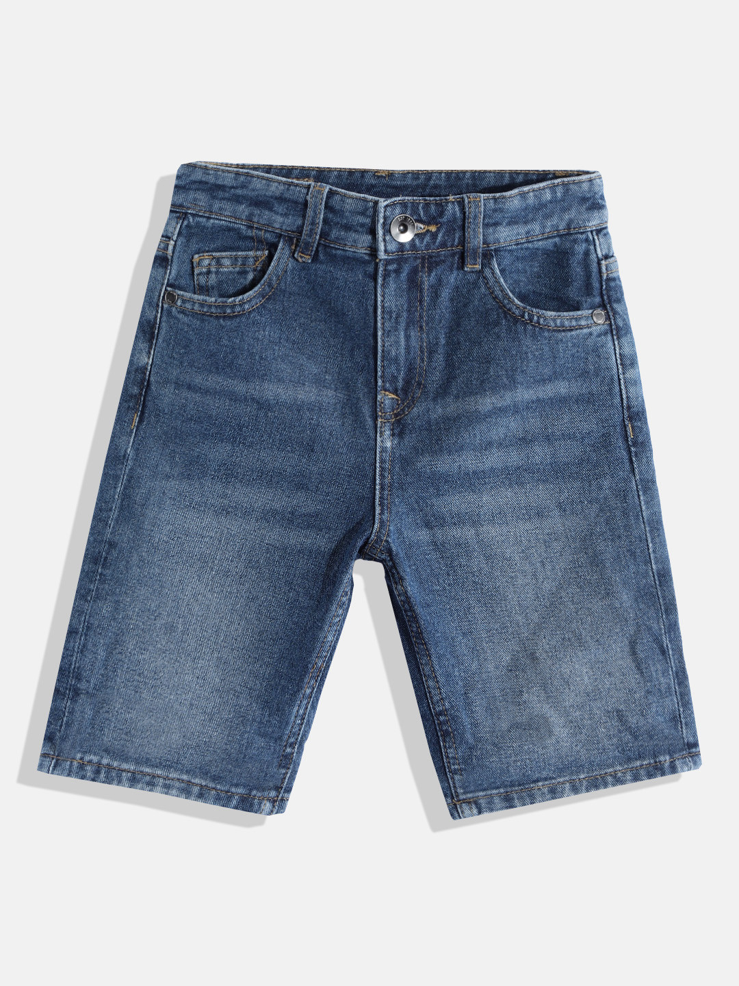 

Marks & Spencer Boys Navy Blue Washed Cotton Denim Shorts