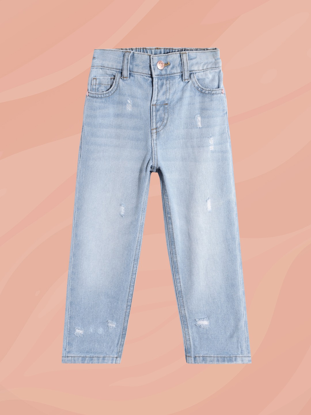 

Marks & Spencer Girls Blue Mildly Distressed Light Fade Jeans
