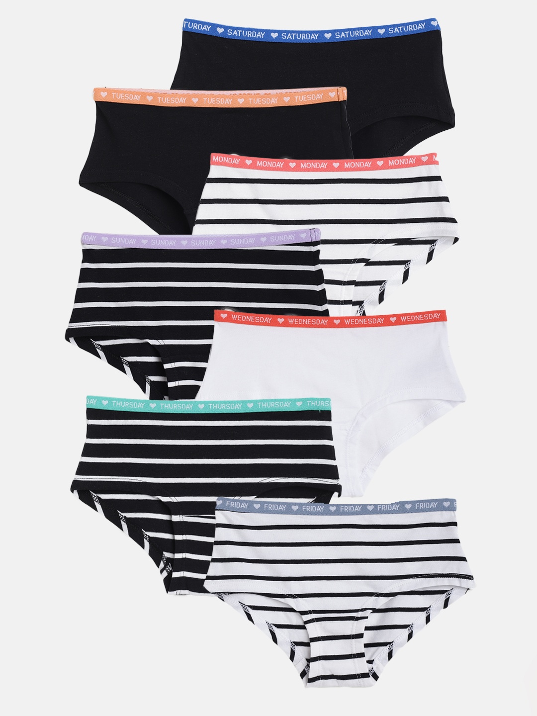 

Marks & Spencer Girls Pack of 7 Briefs T711799D, Black