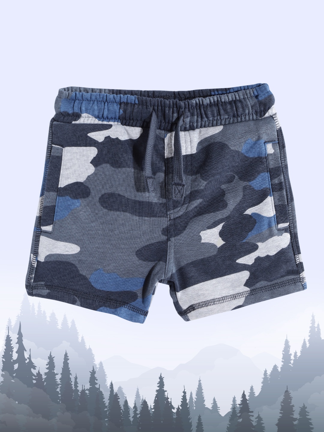 

Marks & Spencer Boys Blue Camouflage Printed Shorts