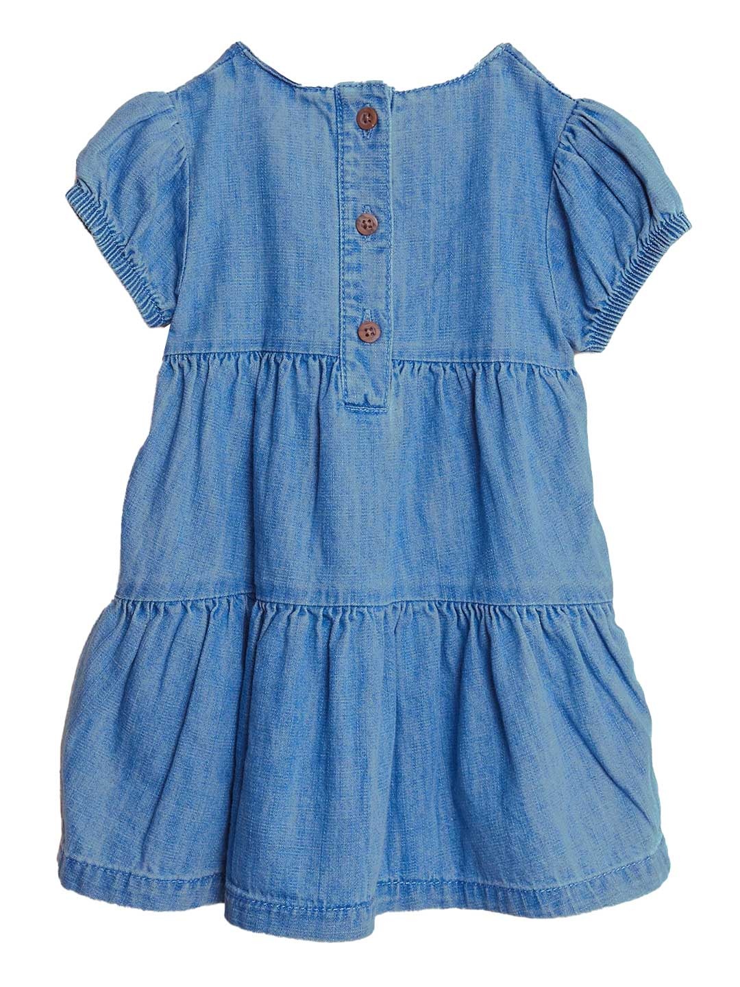 

Marks & Spencer Blue Solid Tiered Dress