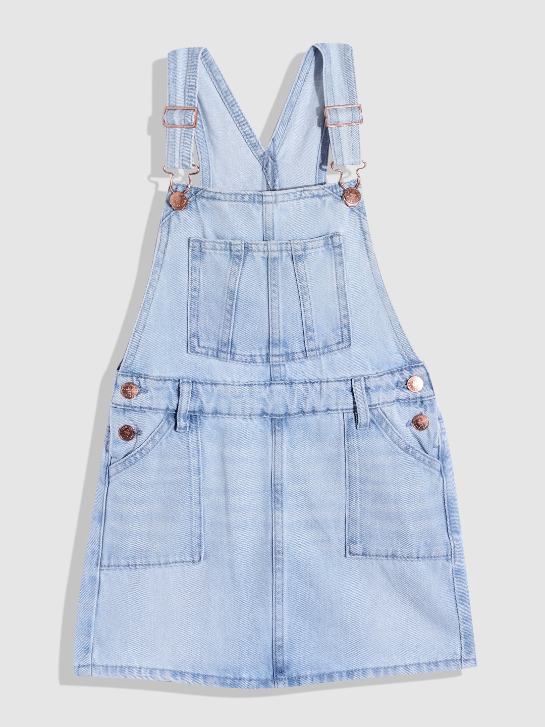 

Marks & Spencer Girls Blue Cotton Denim Pinafore Dress