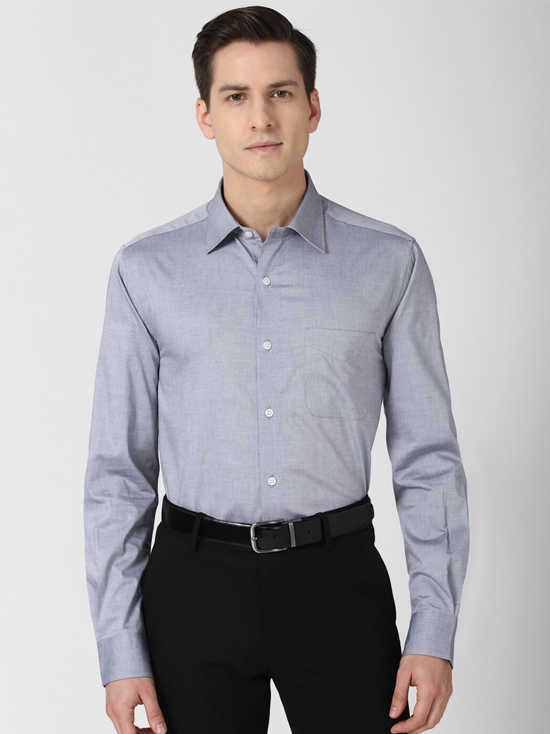 

Peter England Elite Men Grey Formal Shirt