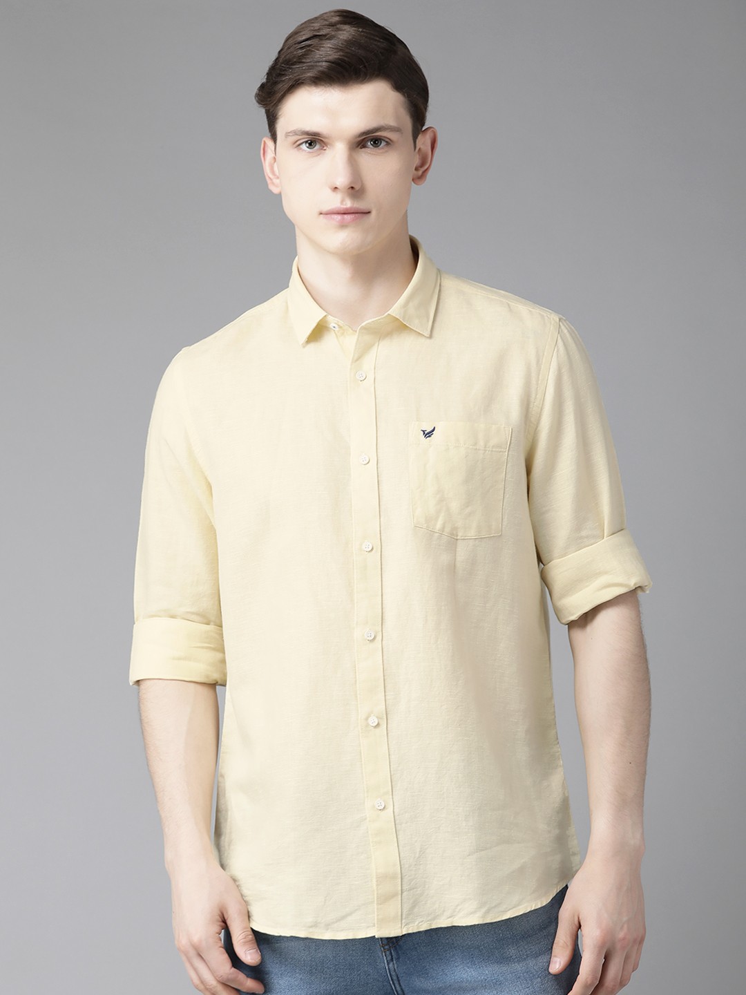 

Blackberrys Men Yellow India Slim Fit Casual Shirt