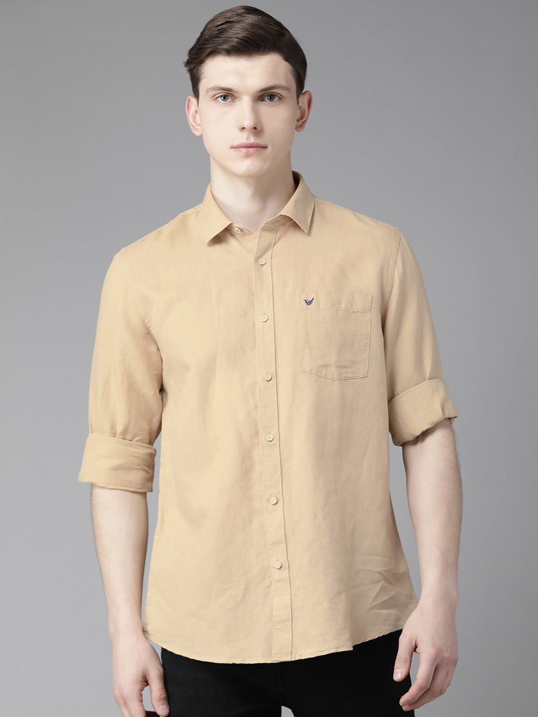 

Blackberrys Men Beige India Slim Fit Casual Shirt