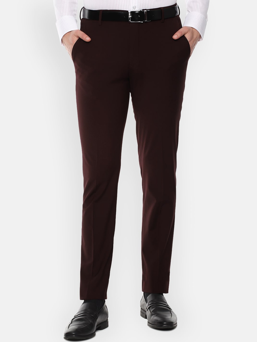 

Louis Philippe Men Maroon Slim Fit Trousers