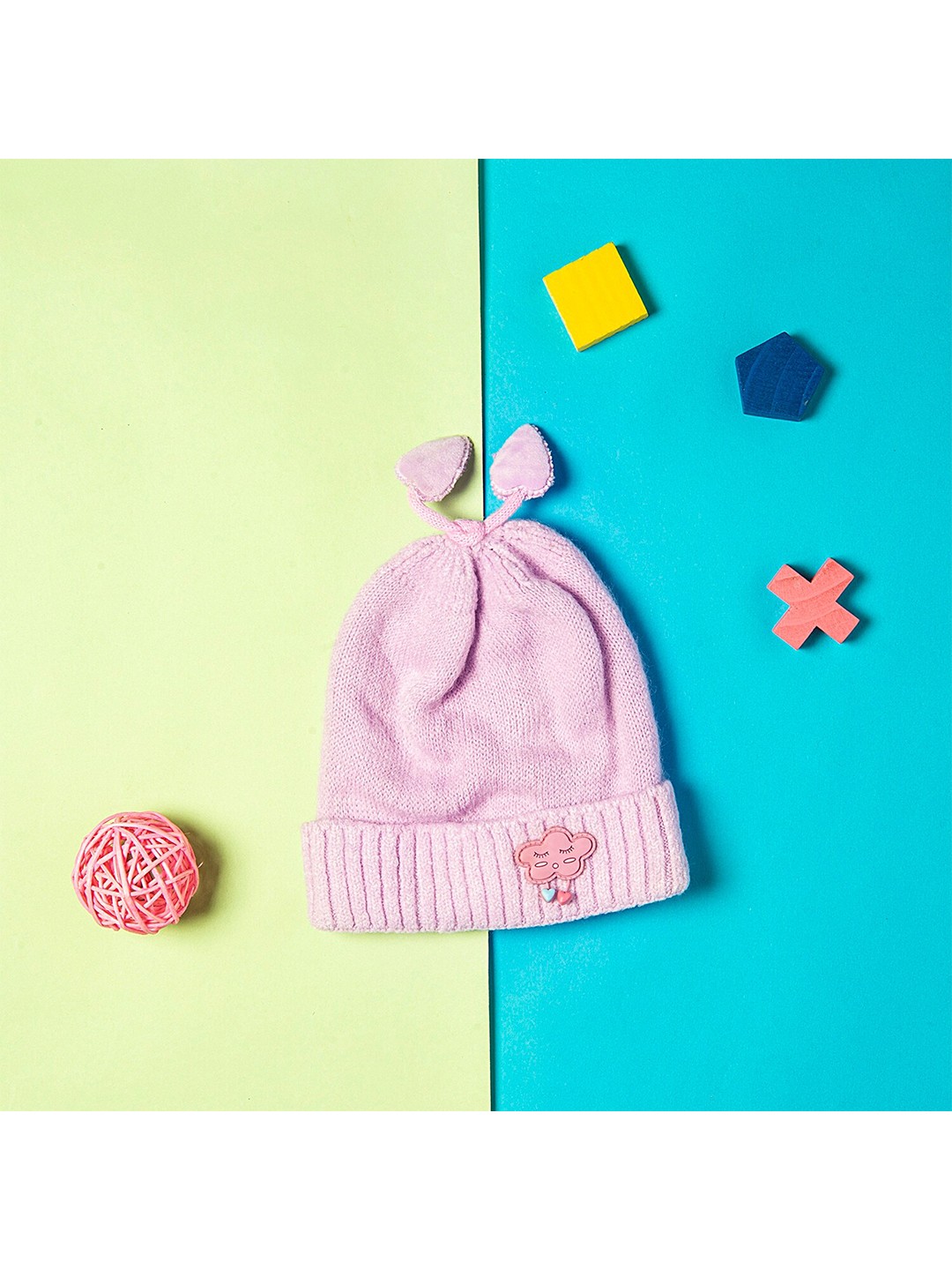 

Baby Moo Girls Infant Purple Woolen Beanie