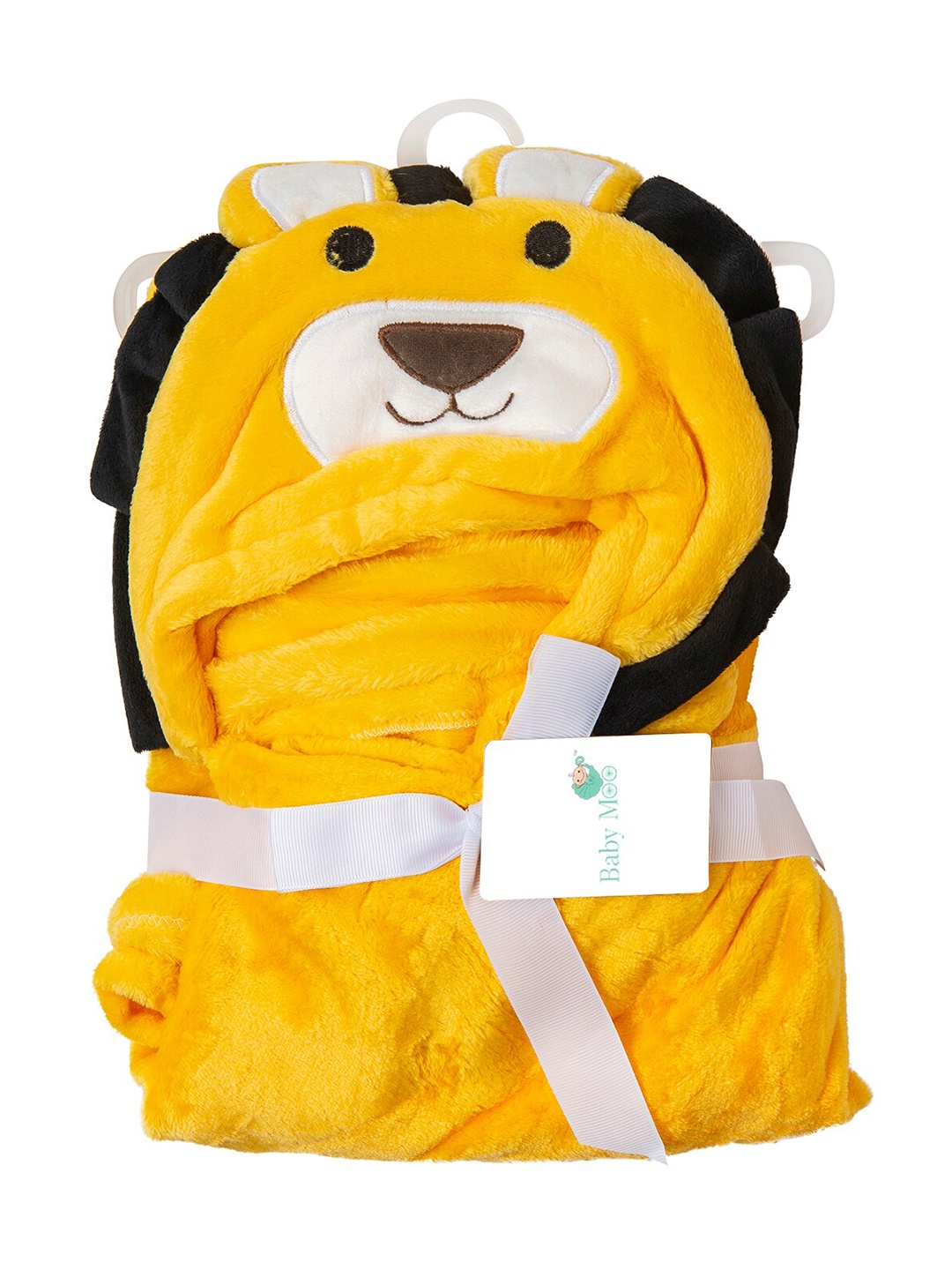 

Baby Moo Yellow & Black AC Room 210 GSM Single Bed Blanket With Hood