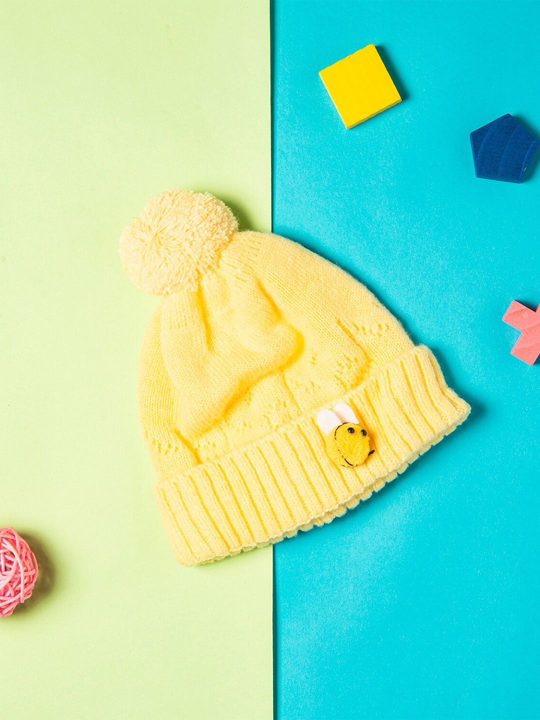 

Baby Moo Unisex Kids Yellow Beanie