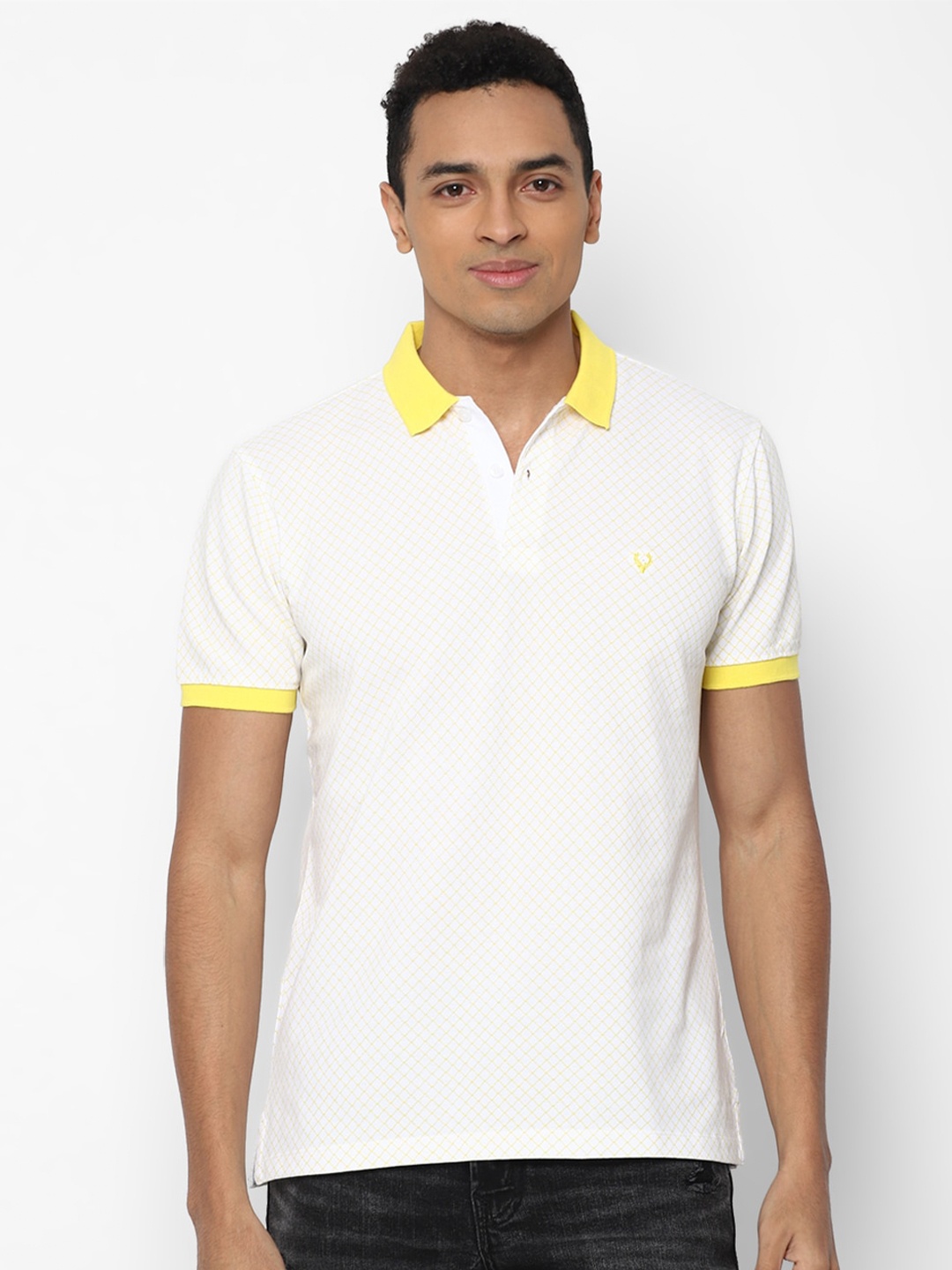

Allen Solly Men White Polo Collar T-shirt