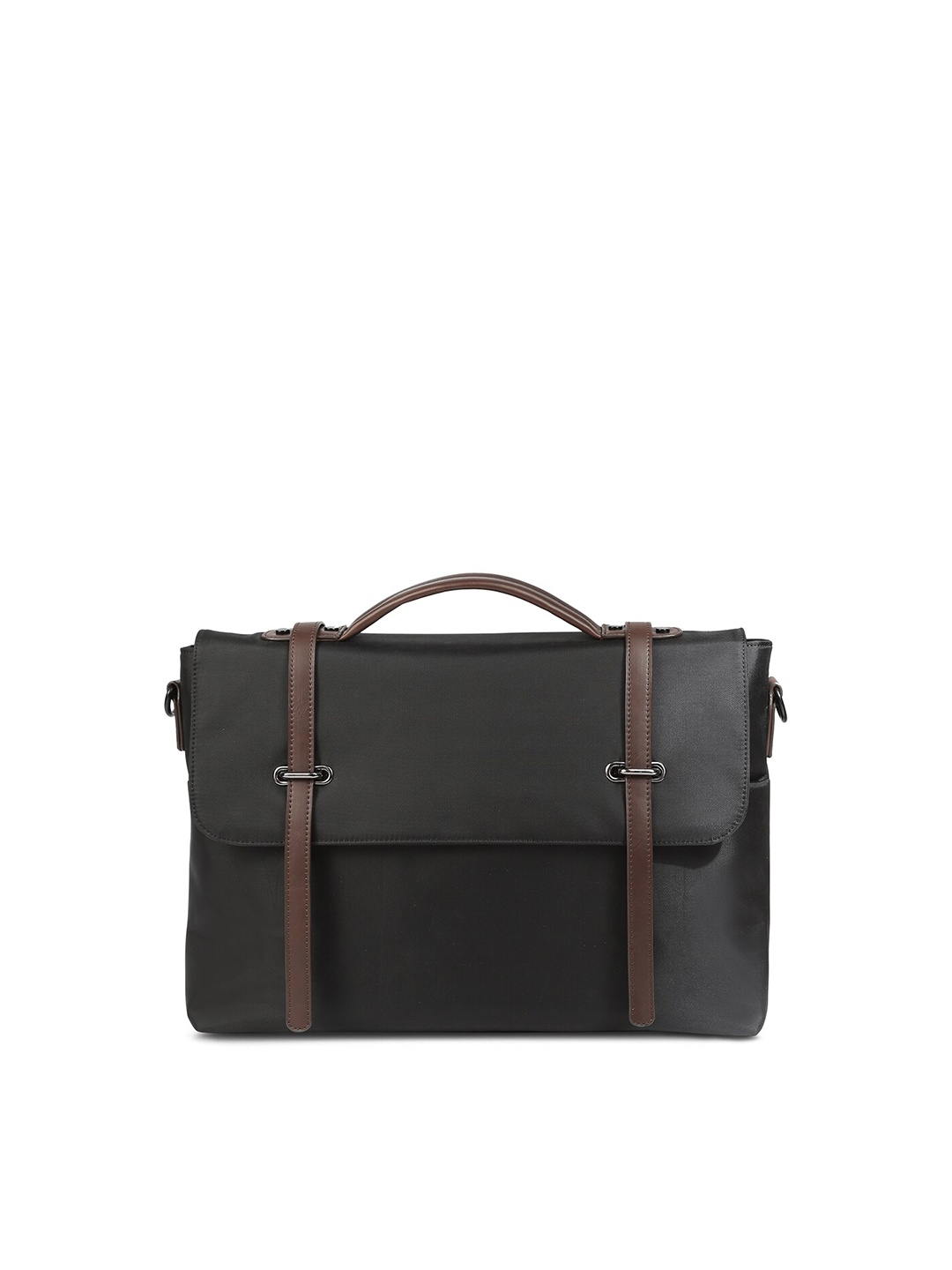 

scarters Unisex Black & Brown Solid Laptop Bag