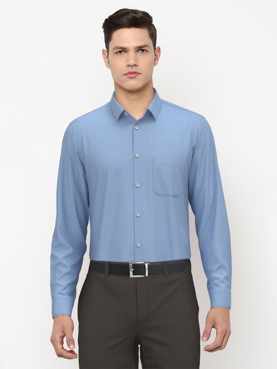 

Peter England Men Blue Slim Fit Formal Shirt