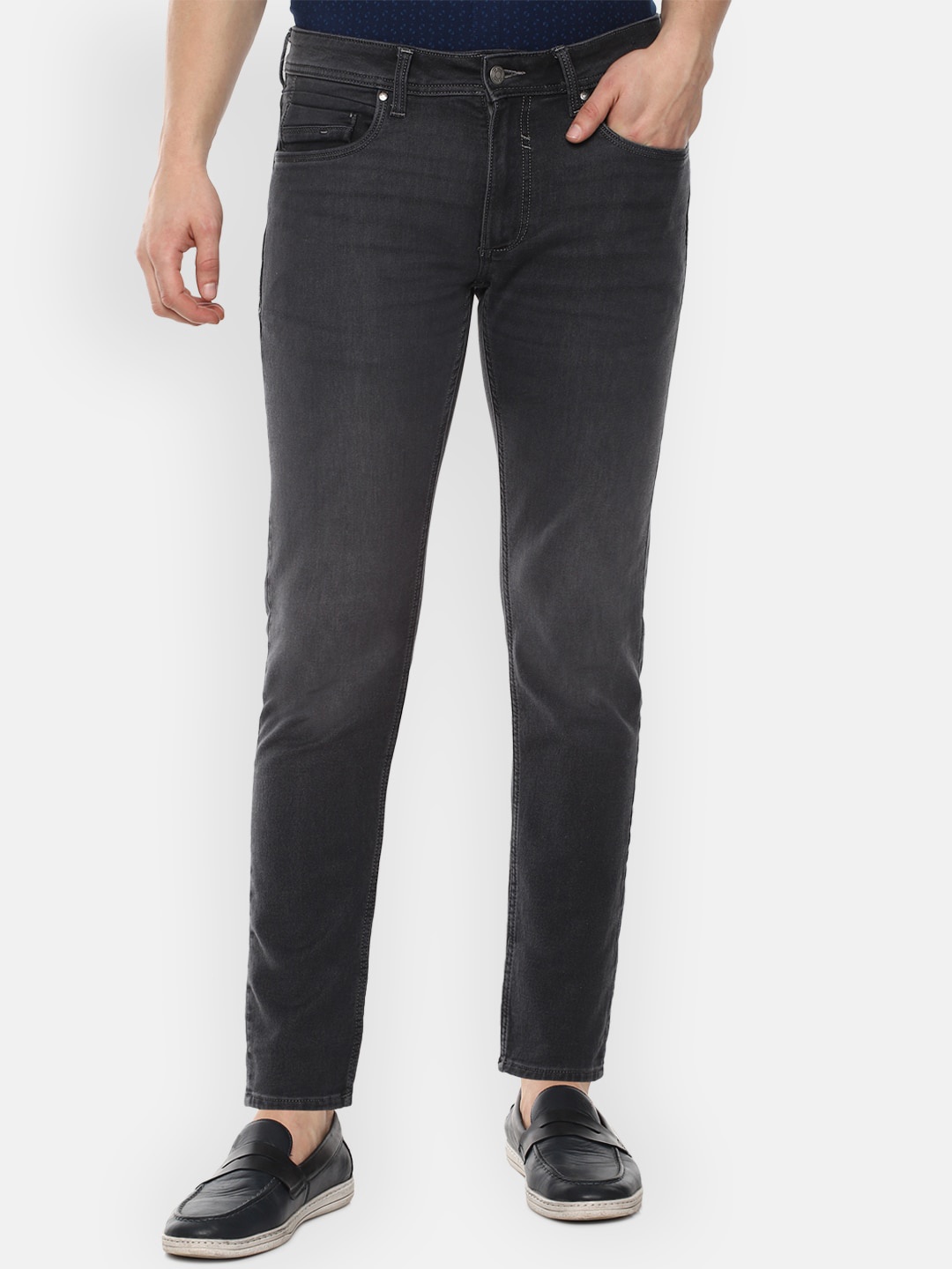 

Louis Philippe Jeans Men Grey Slim Fit Light Fade Jeans