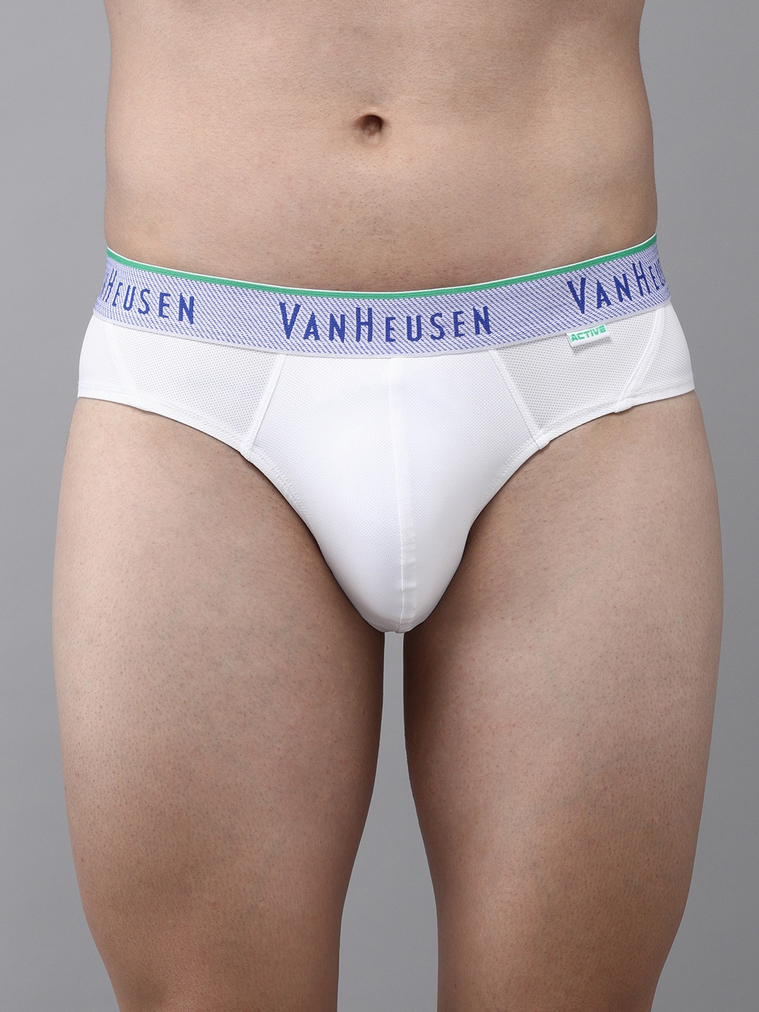 

Van Heusen Men Solid Swift Dry Stretchable AIR Active Briefs 8905325596394, White