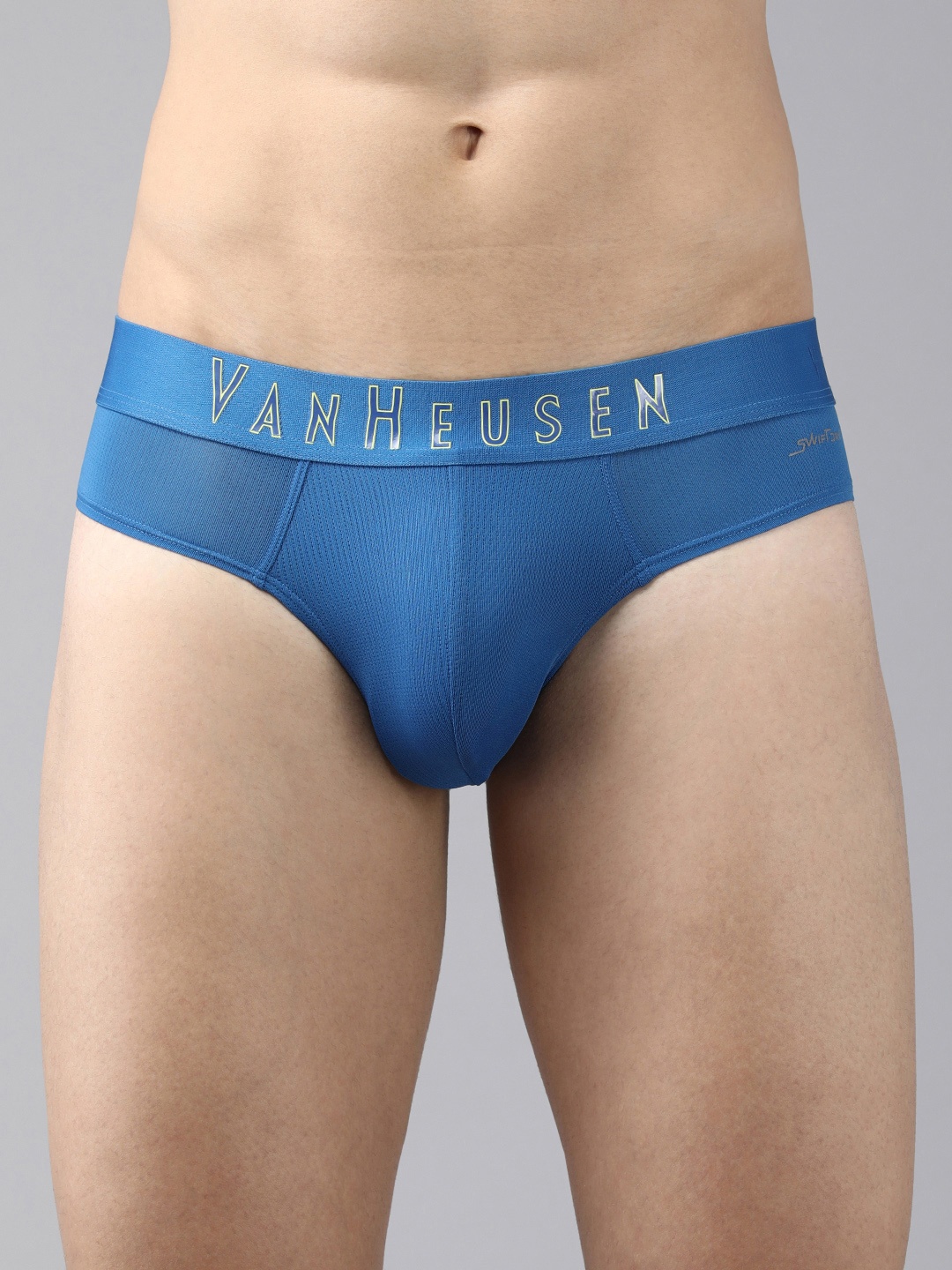 

Van Heusen Men Ibiza Swift Dry High Stretch Mesh AIR Series Active Briefs, Blue