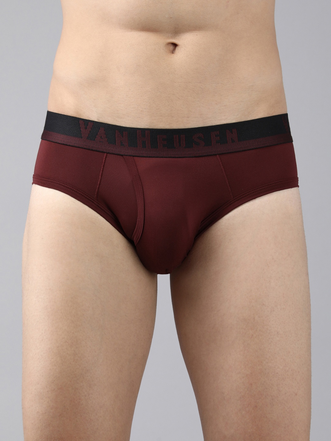 

Van Heusen Men Swift Dry 4-Way Stretch Breathable AIR Series Briefs 8905482135023, Maroon