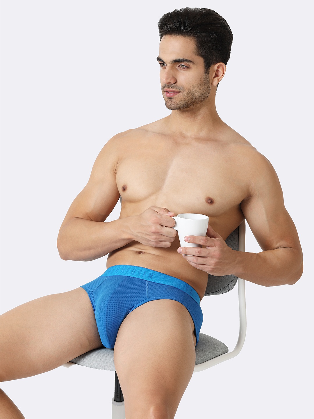 

Van Heusen Men Bright Blue Solid Colour Fresh Mesh Stretch AIR Series Brief