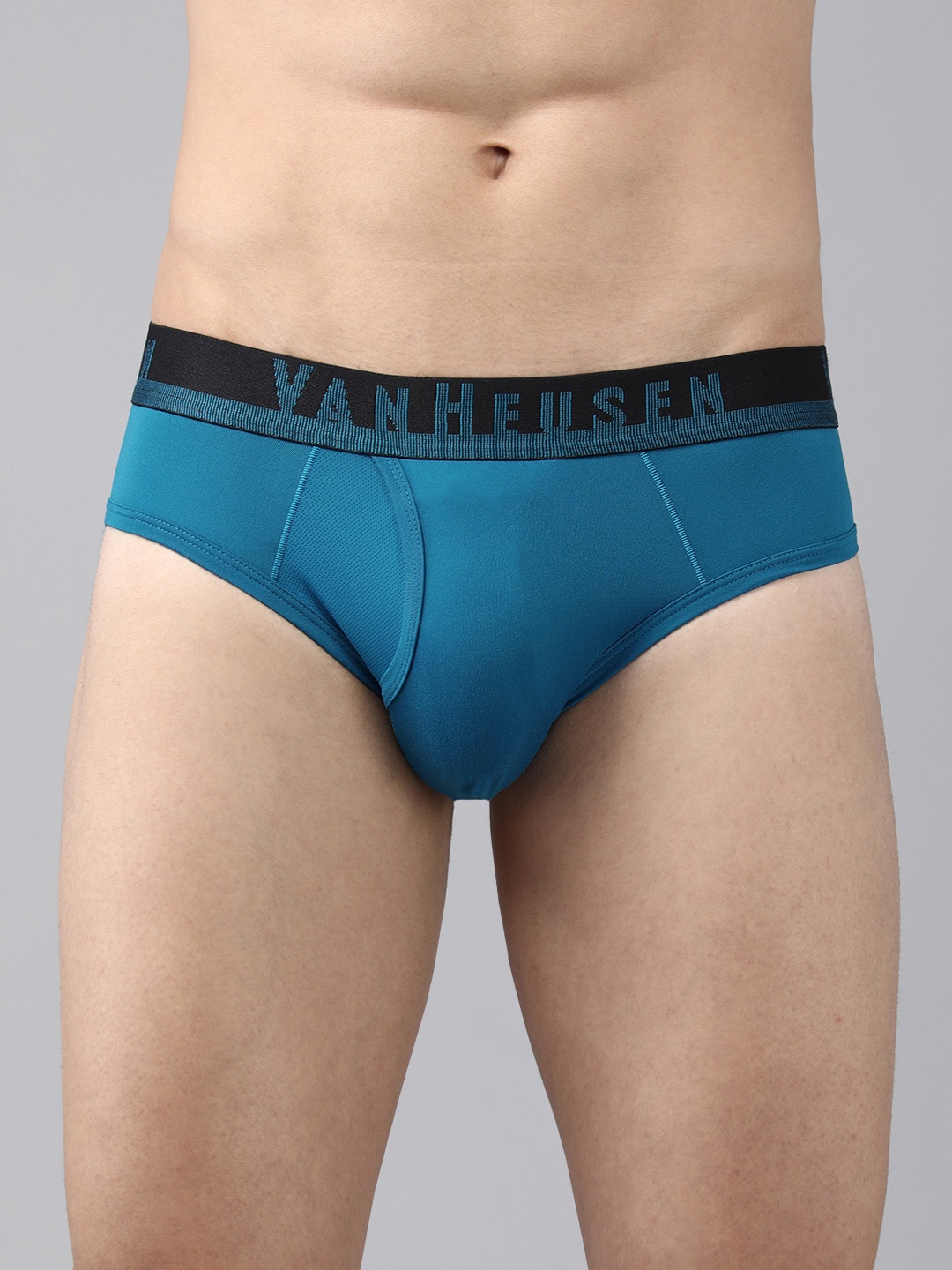 

Van Heusen Men Mykonos Blue Solid Swift Dry 4 Way Stretch AIR Series Briefs