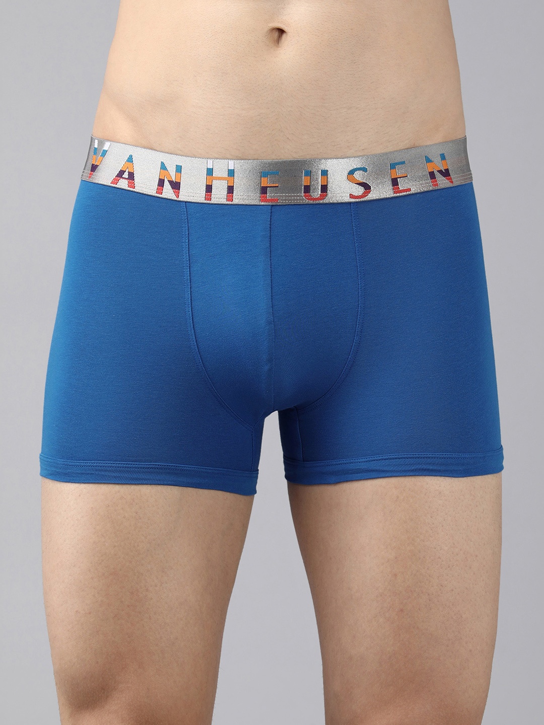 

Van Heusen Men Colour Fresh Elasticized Waistband Trunks, Blue