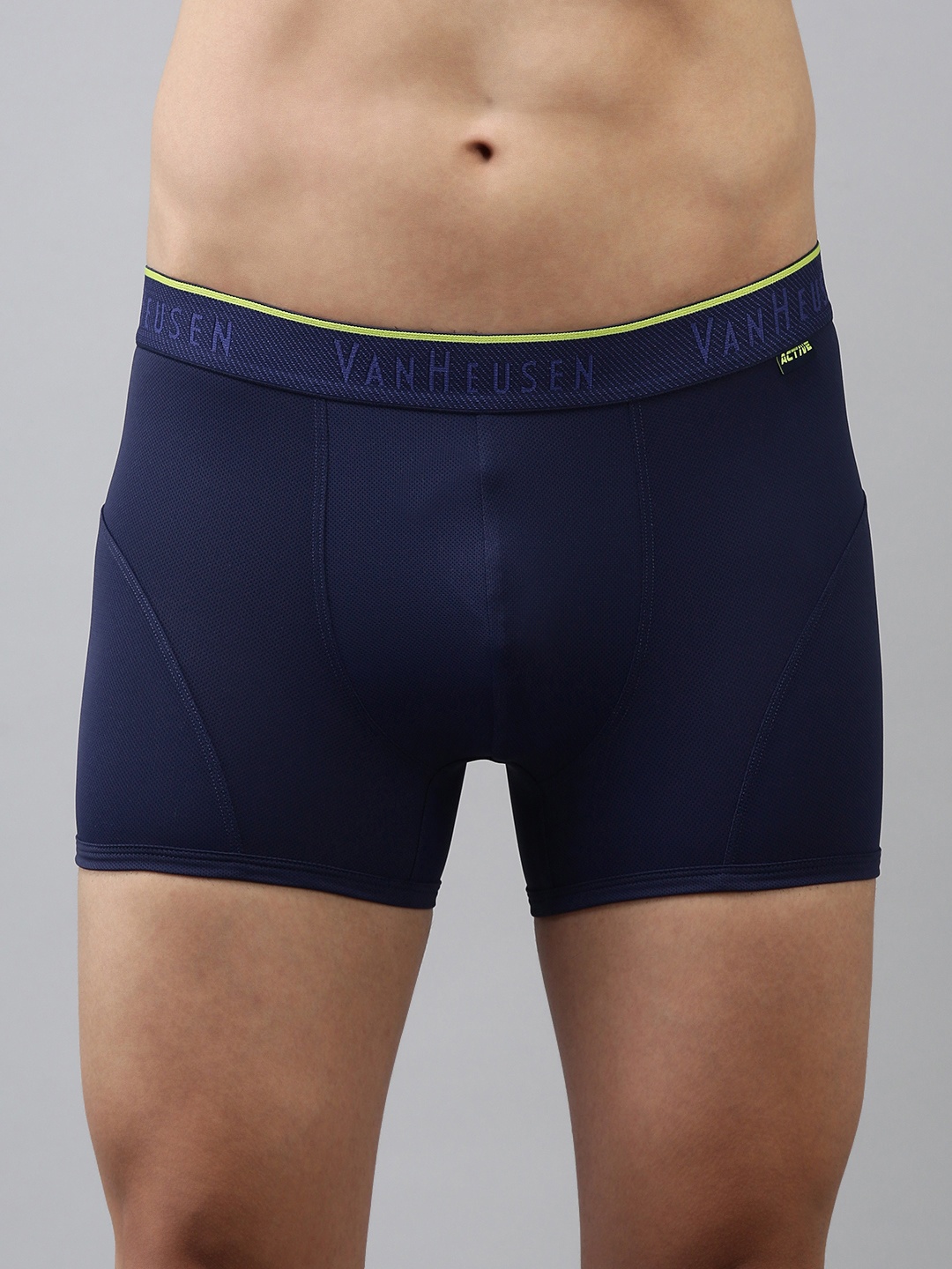 

Van Heusen Men Solid Swift Dry 4 Way Stretch AIR Series Active Trunk, Navy blue