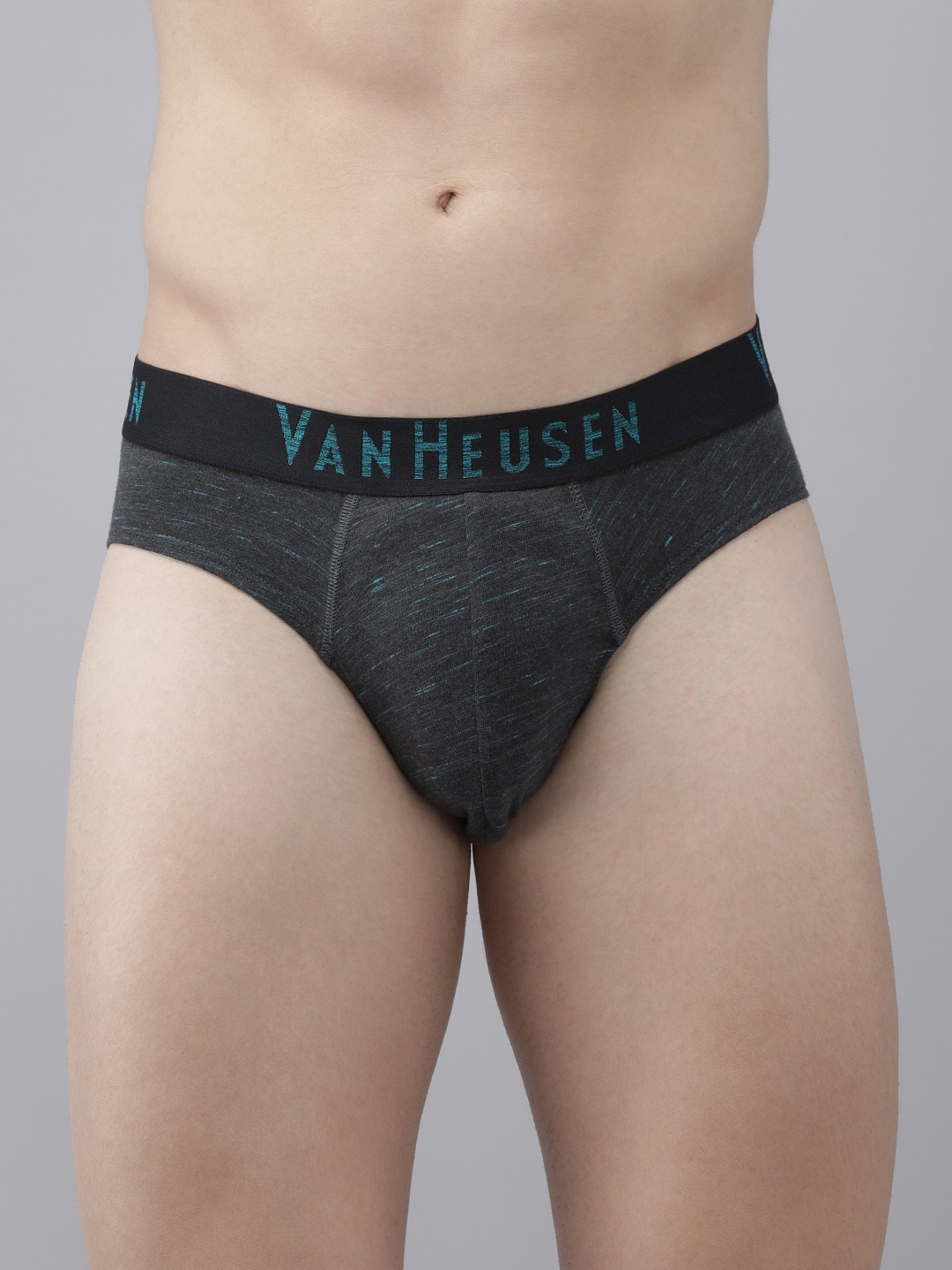 

Van Heusen Men Textured Superior Comfort Soft Touch Brief, Charcoal
