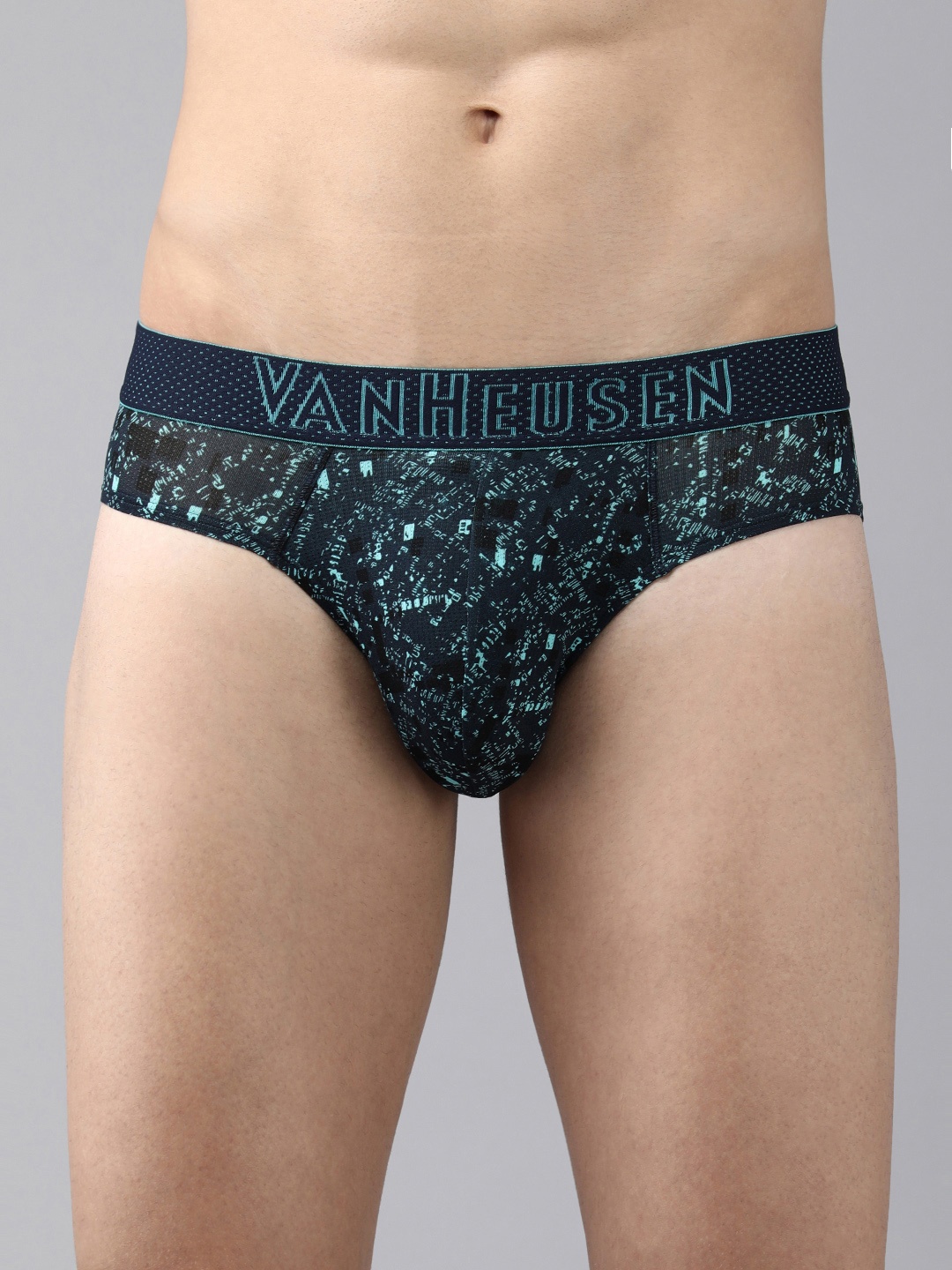 

Van Heusen Men Blue Allover Print Swift Dry 4 Way Stretch AIR Series Active Brief