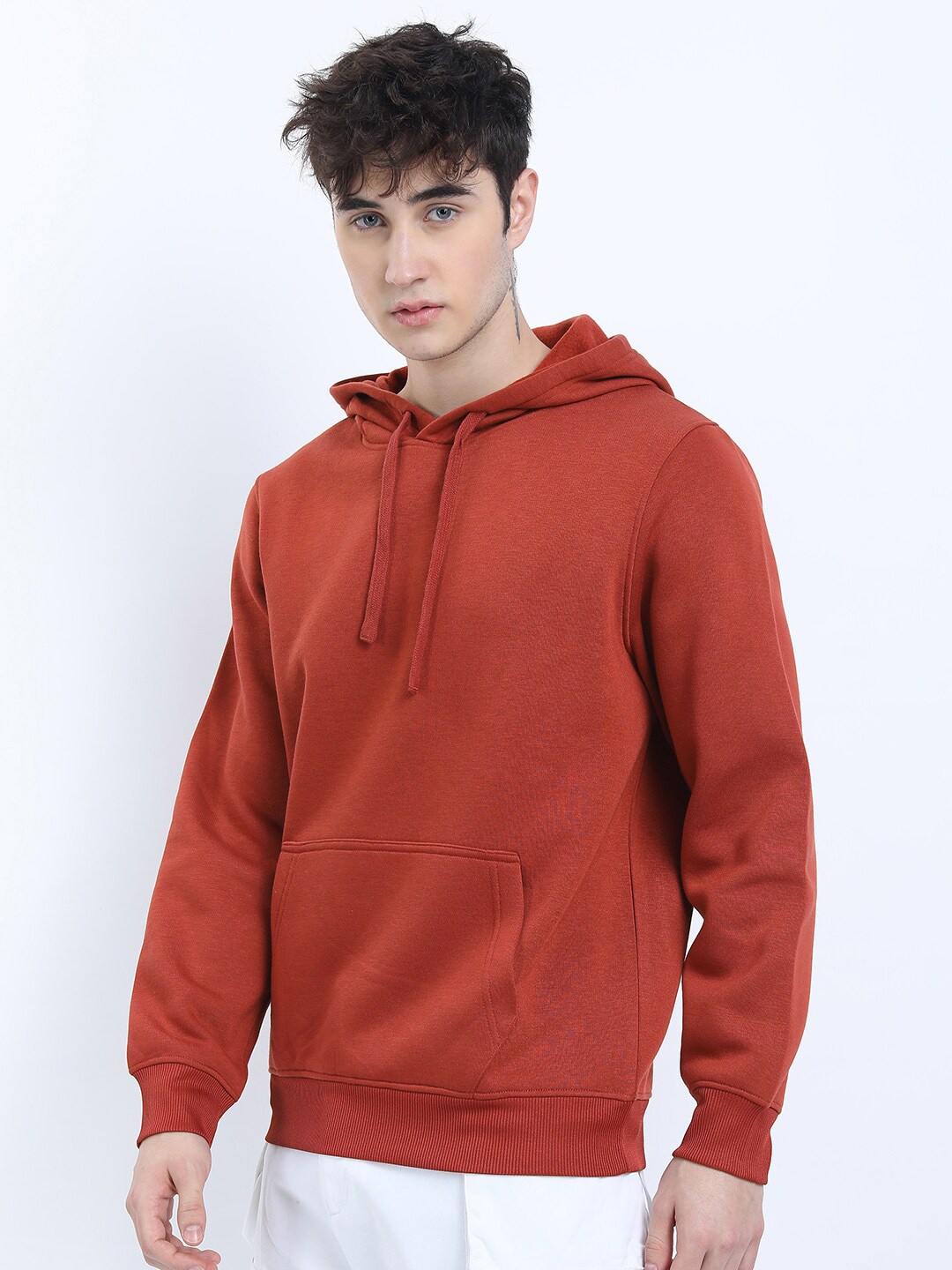 

HIGHLANDER Men Rust Hooded Sweatshirt