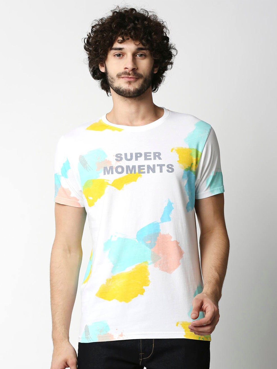 

Pepe Jeans Men White Printed Slim Fit T-shirt