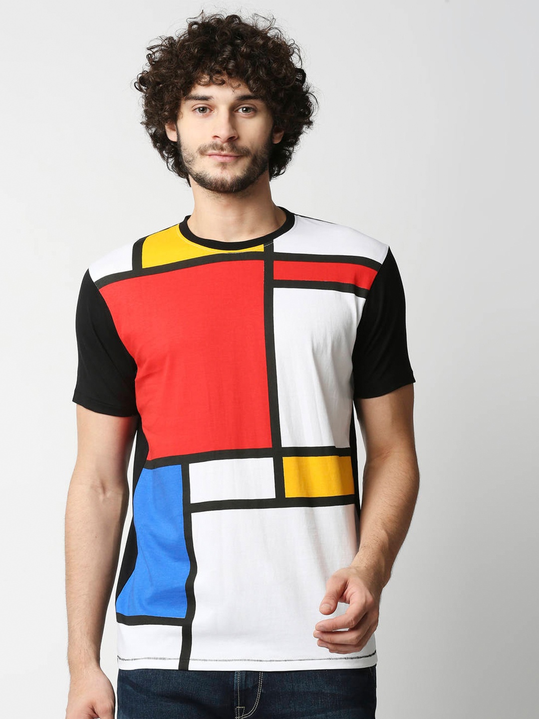 

Pepe Jeans Men Multicoloured Colourblocked Slim Fit T-shirt, Multi