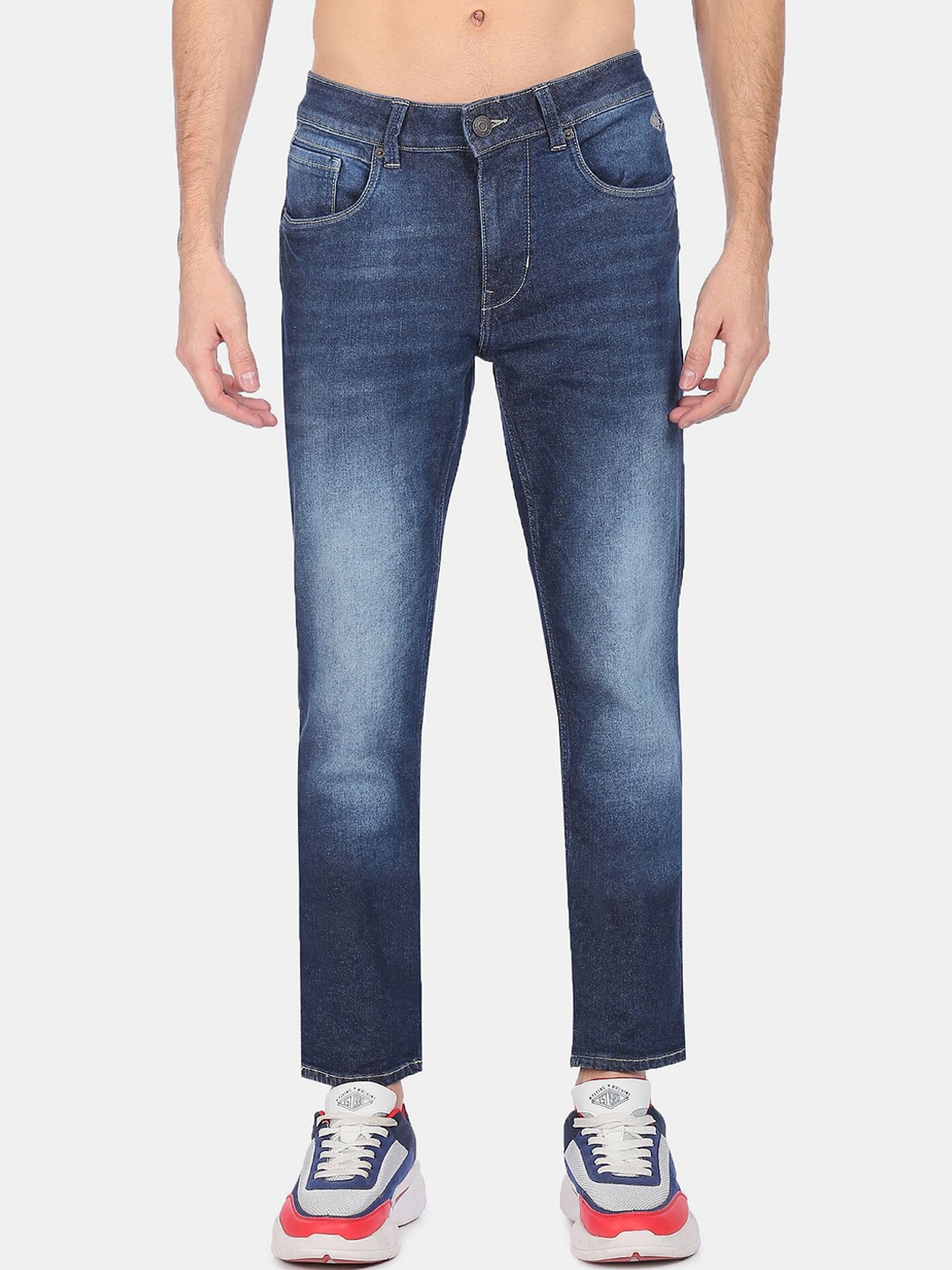 

Flying Machine Men Blue Tapered Fit Heavy Fade Jeans