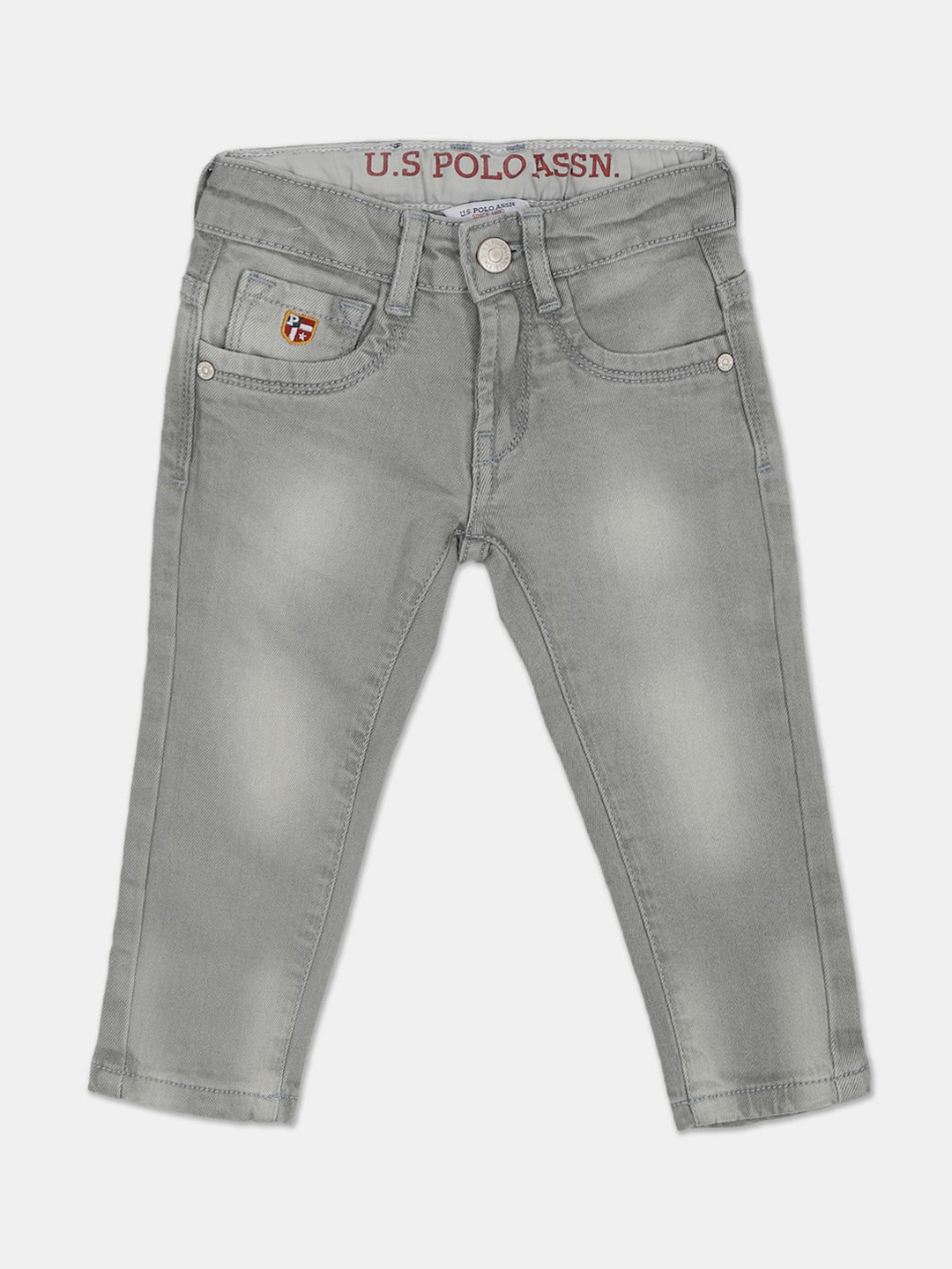 

U S Polo Assn Boys Grey Heavy Fade Jeans