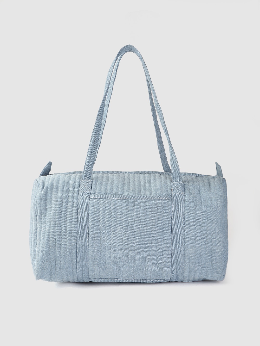 

Accessorize Women Blue Quilted Denim Weekender Duffel Bag 29 L
